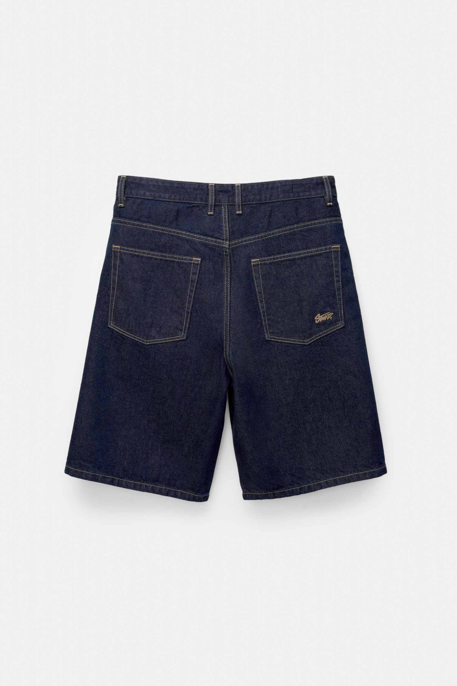 Baggy denim Bermuda shorts