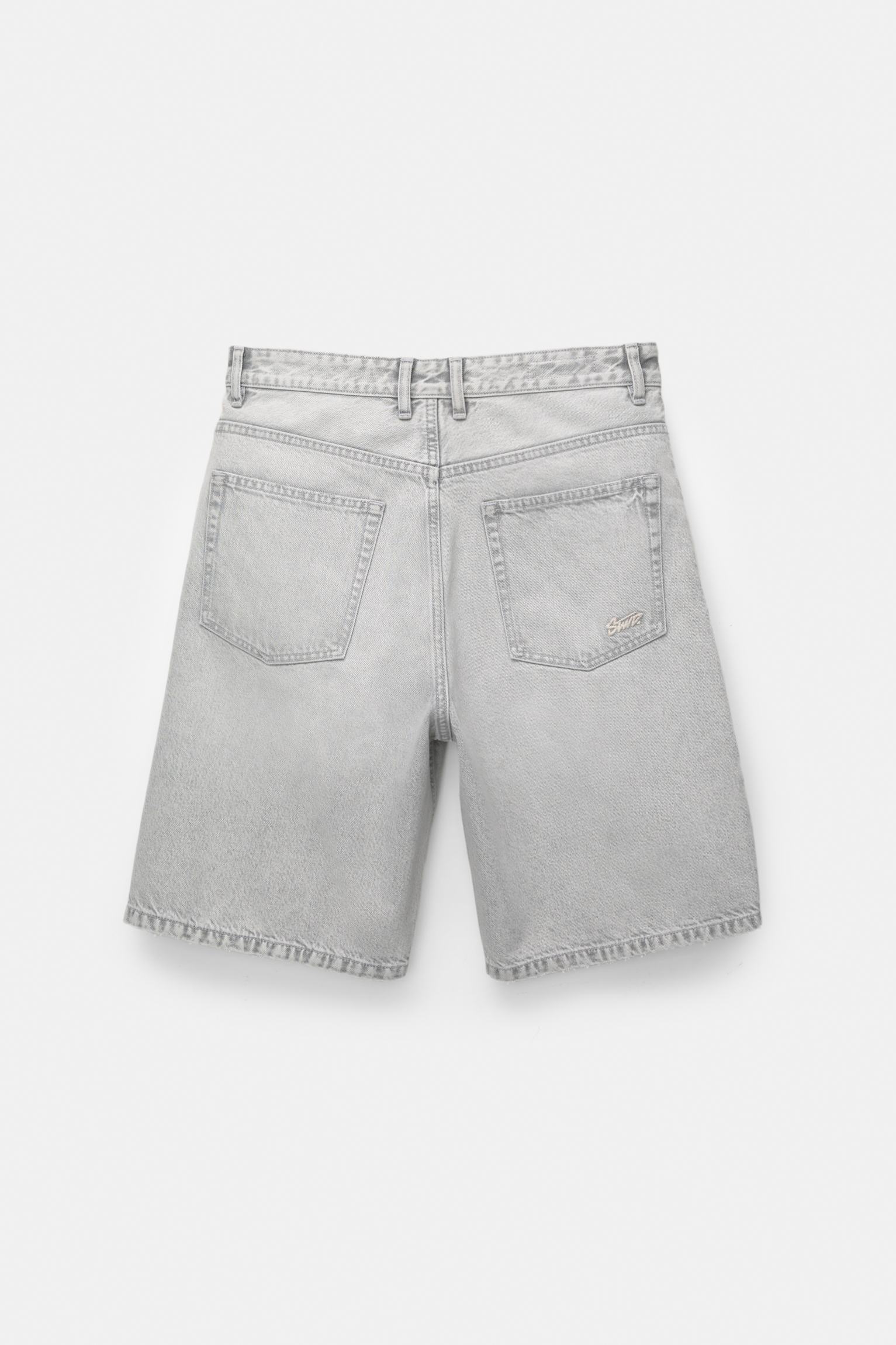 Baggy denim Bermuda shorts