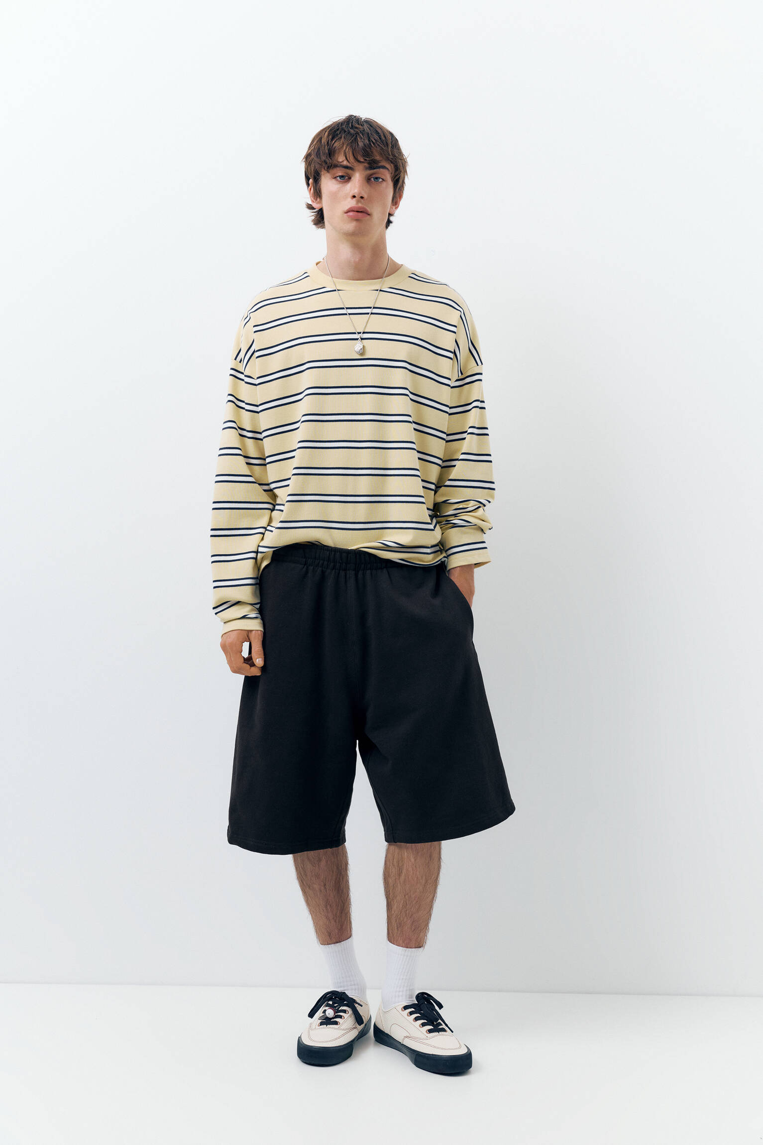 Wide leg jogger bermuda - Görsel 33