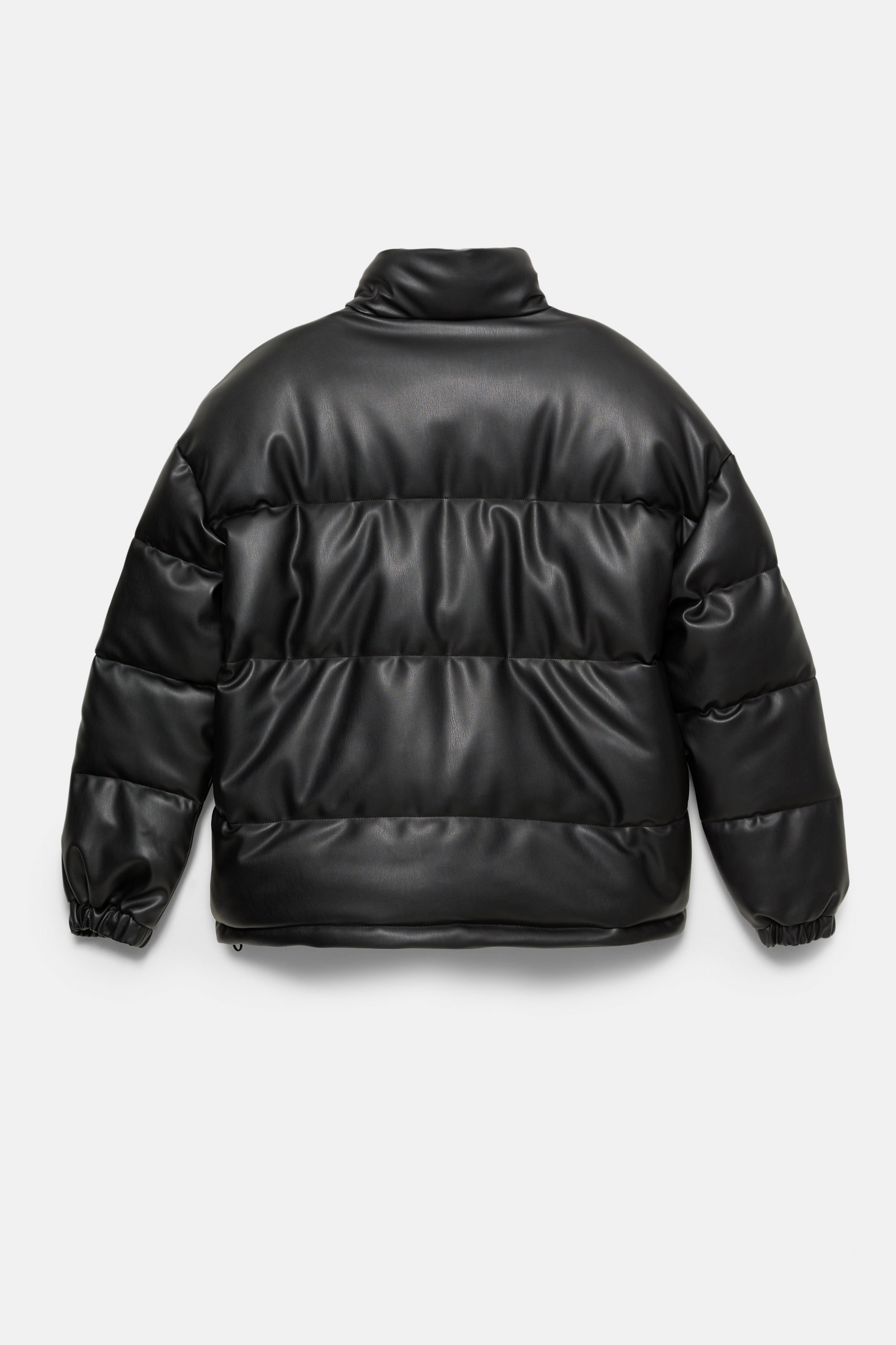 Καπιτονέ τζάκετ με όψη δέρματος