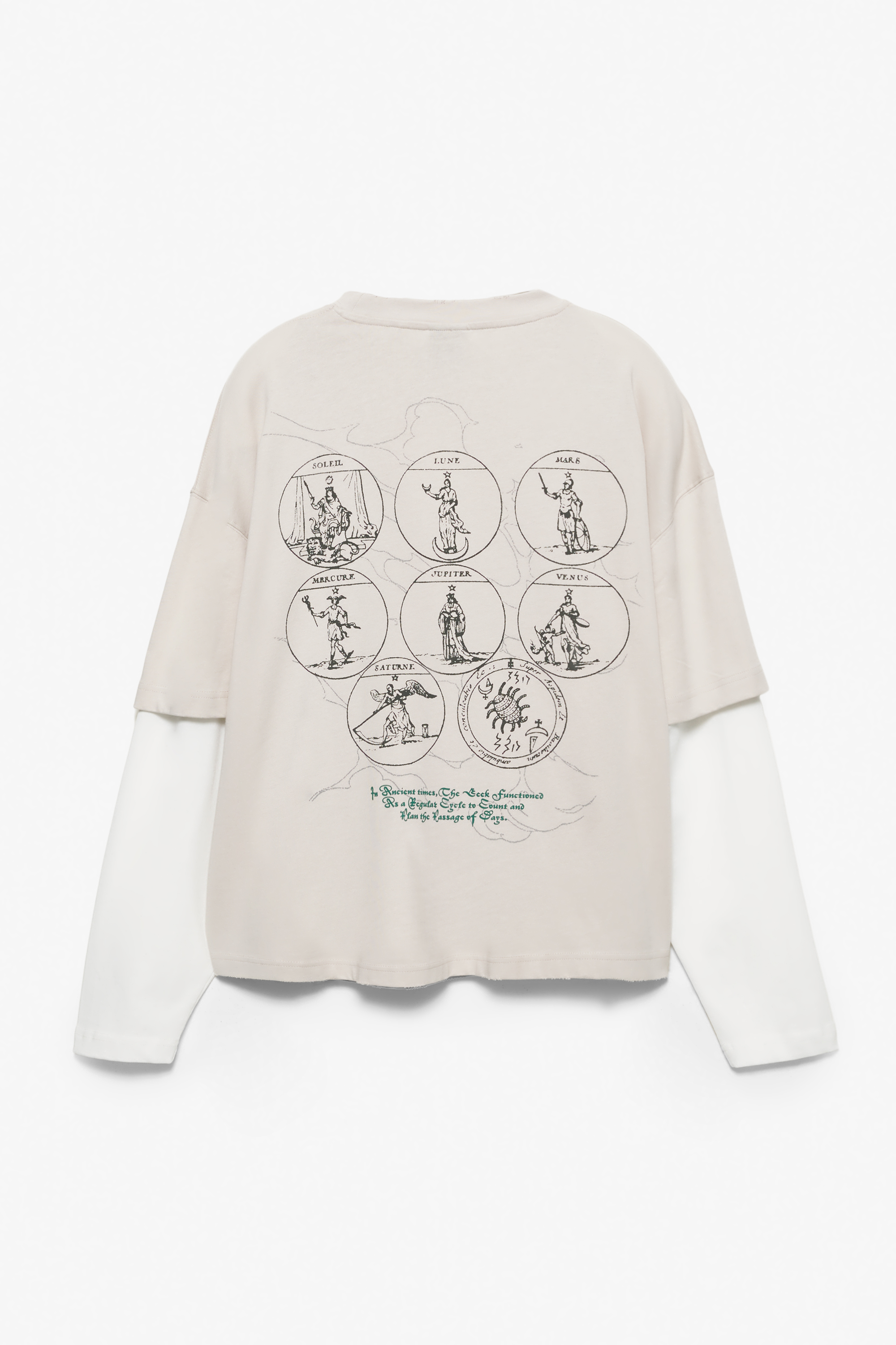 Double sleeve graphic T-shirt