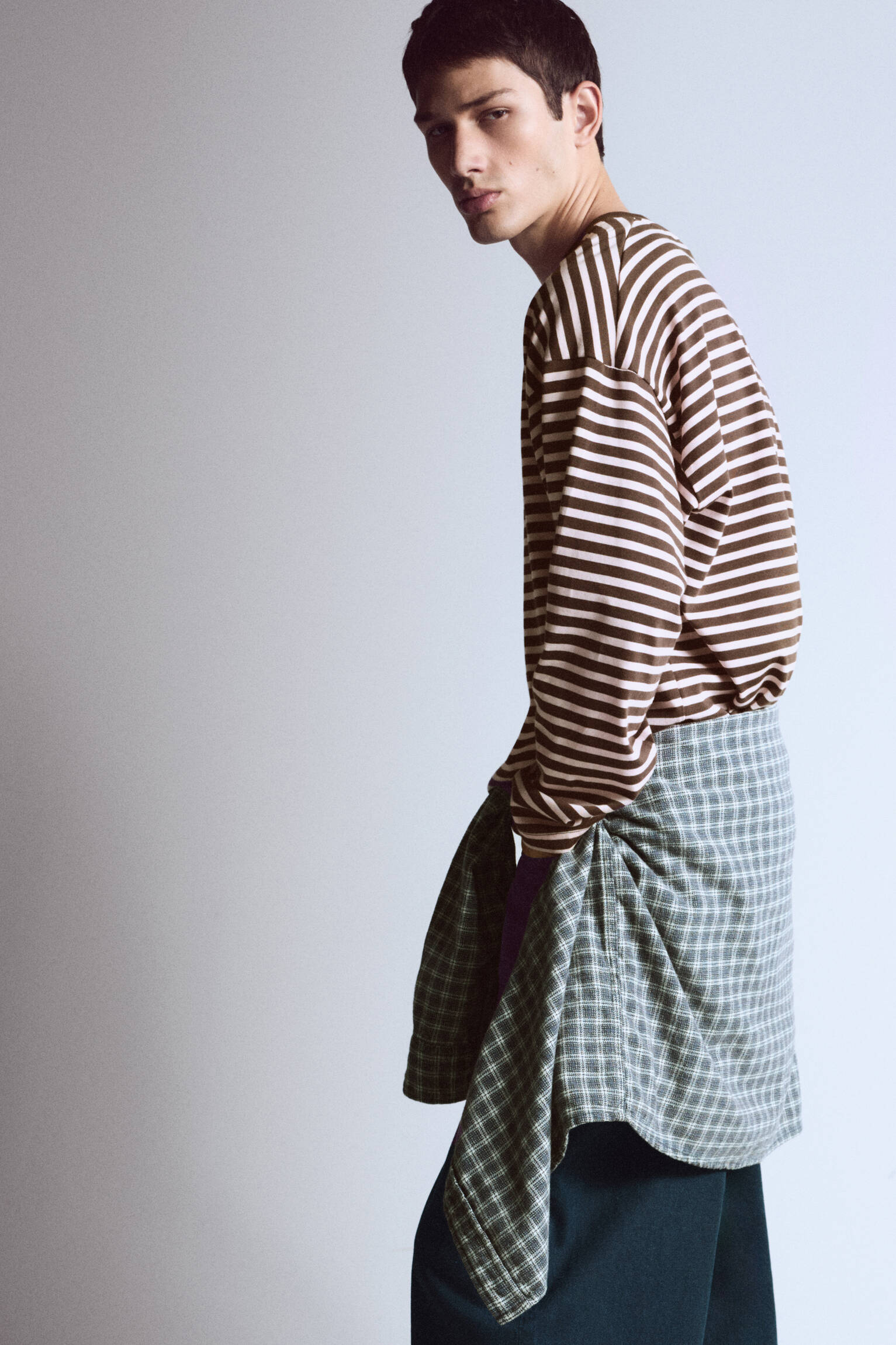 Çizgili uzun kollu t-shirt - Görsel 18