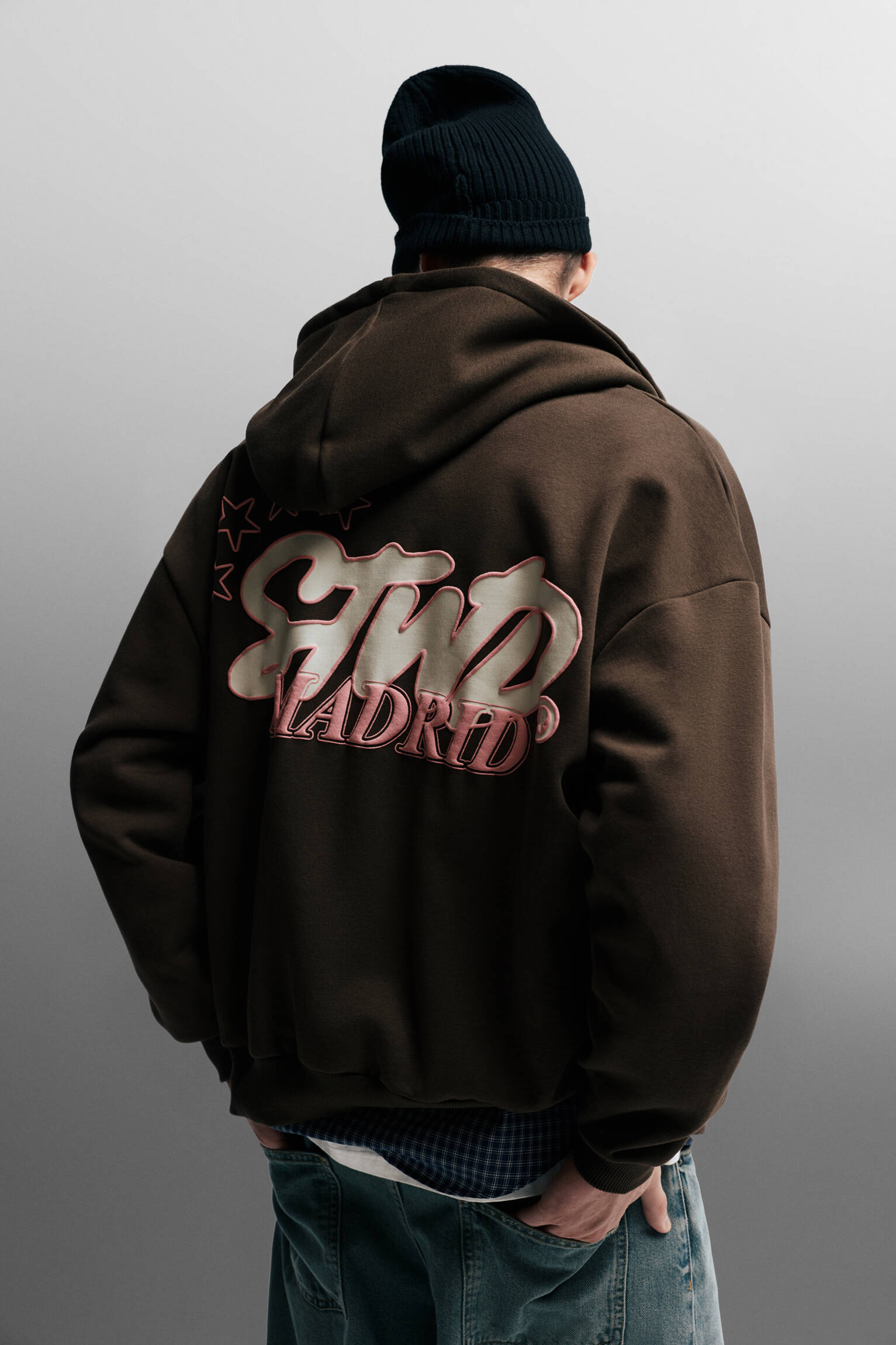 STWD Madrid fermuarlı kapüşonlu sweatshirt - Görsel 21