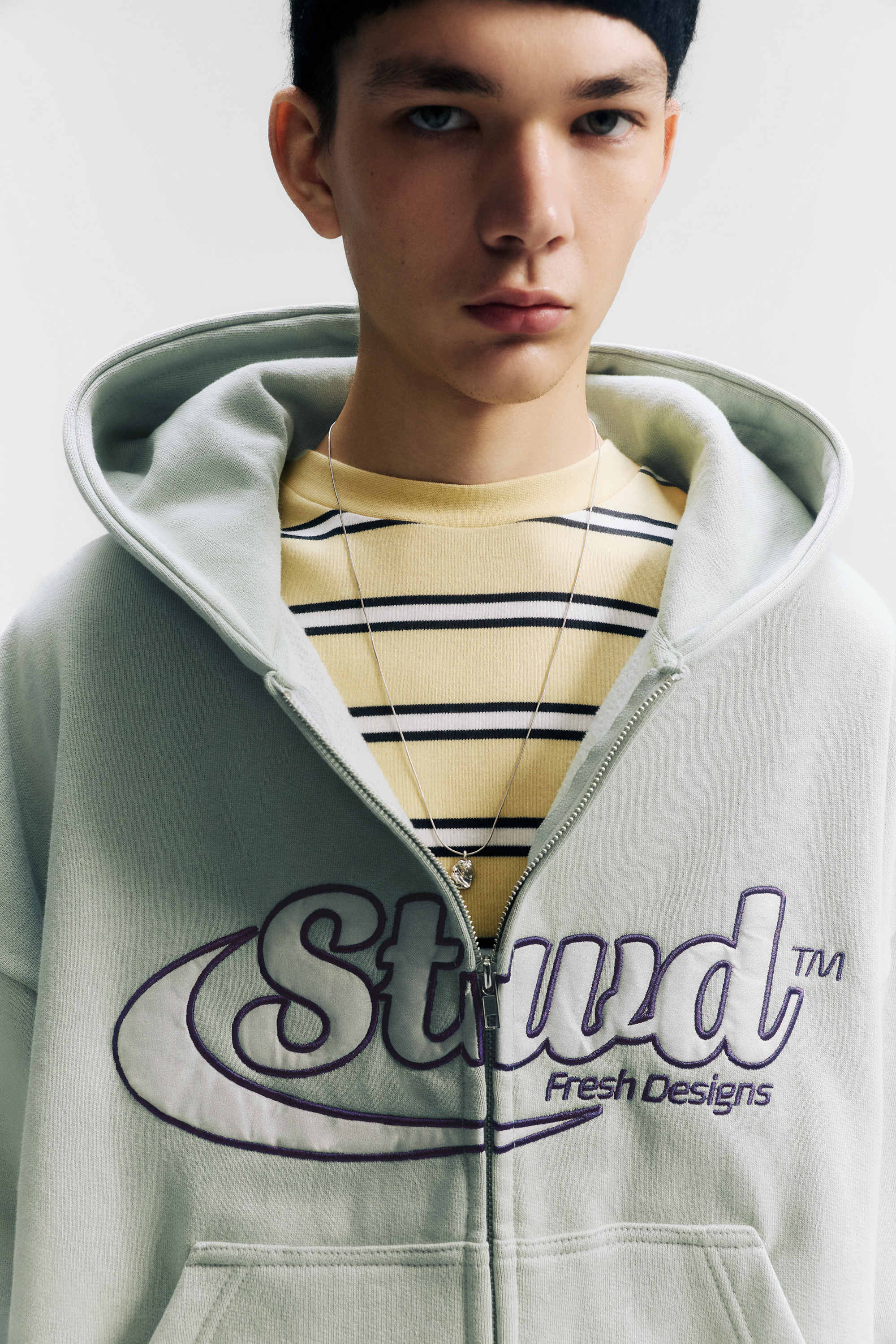 STWD zip-up hoodie