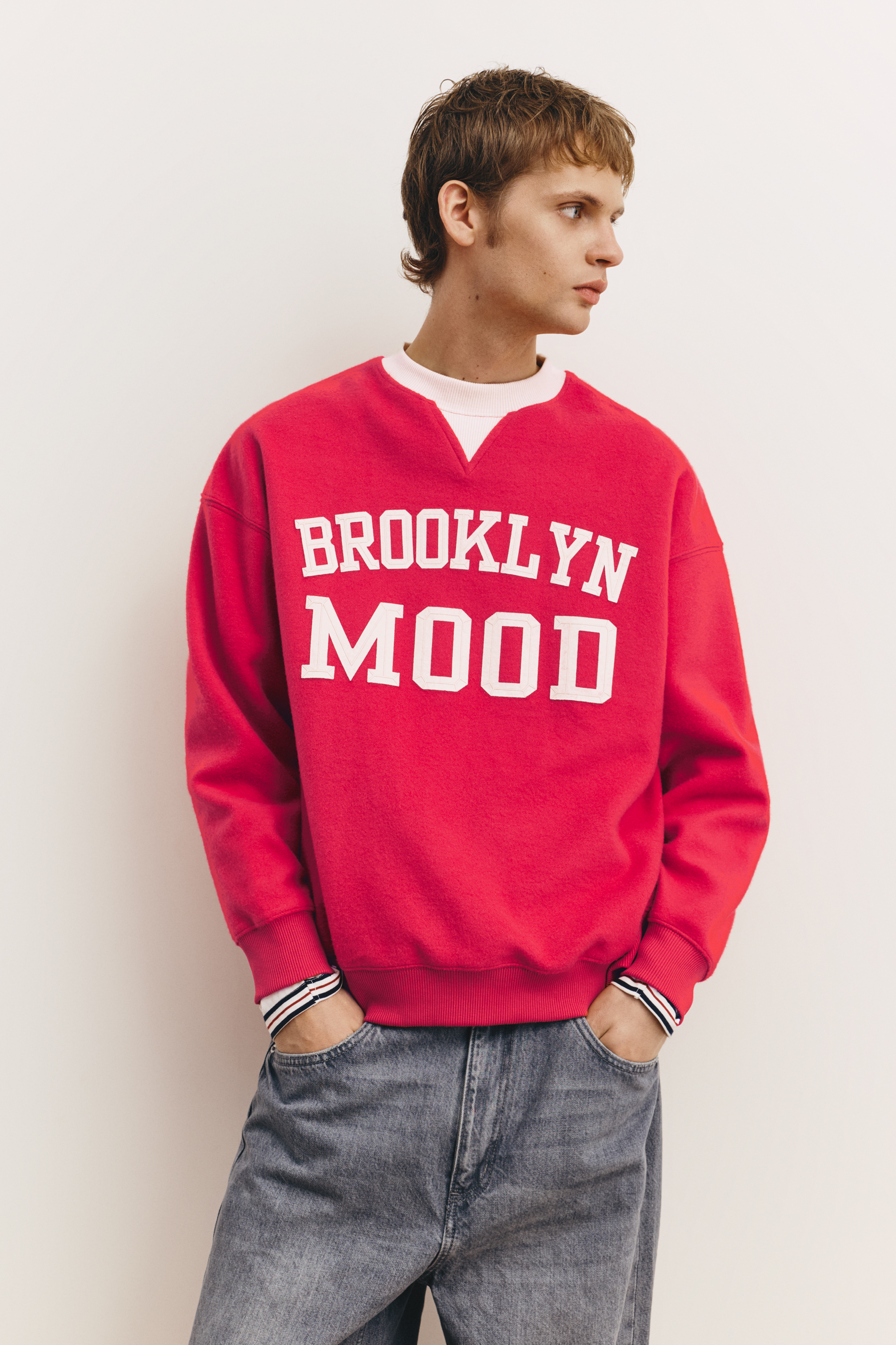 Red Brooklyn sweatshirt