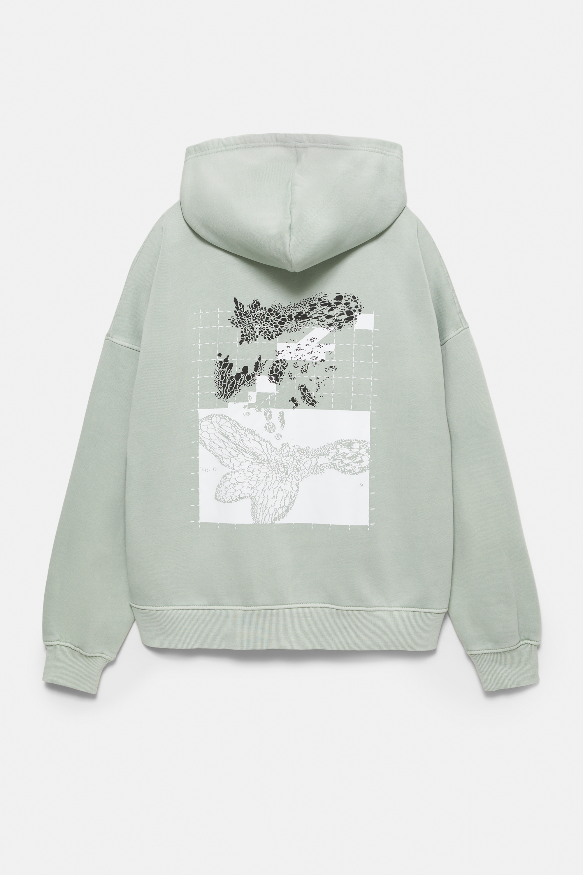 Sudadera oversize capucha gráfico