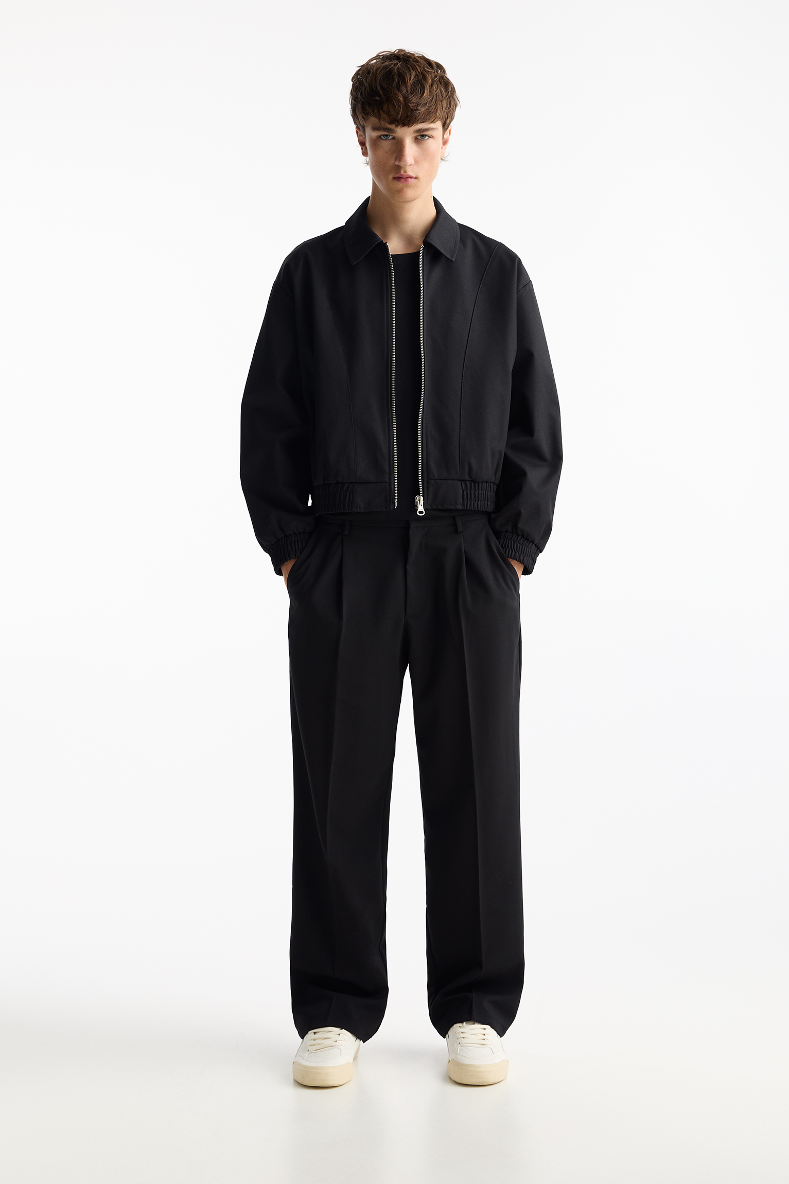 Tailoring broek met wijde pijpen