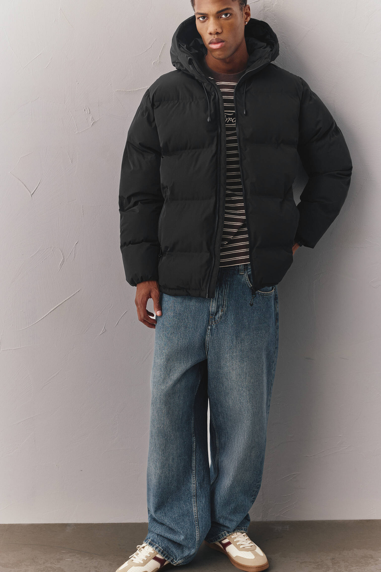 Kapüşonlu, ısıyla mühürlenmiş şişme ceket - Görsel 58