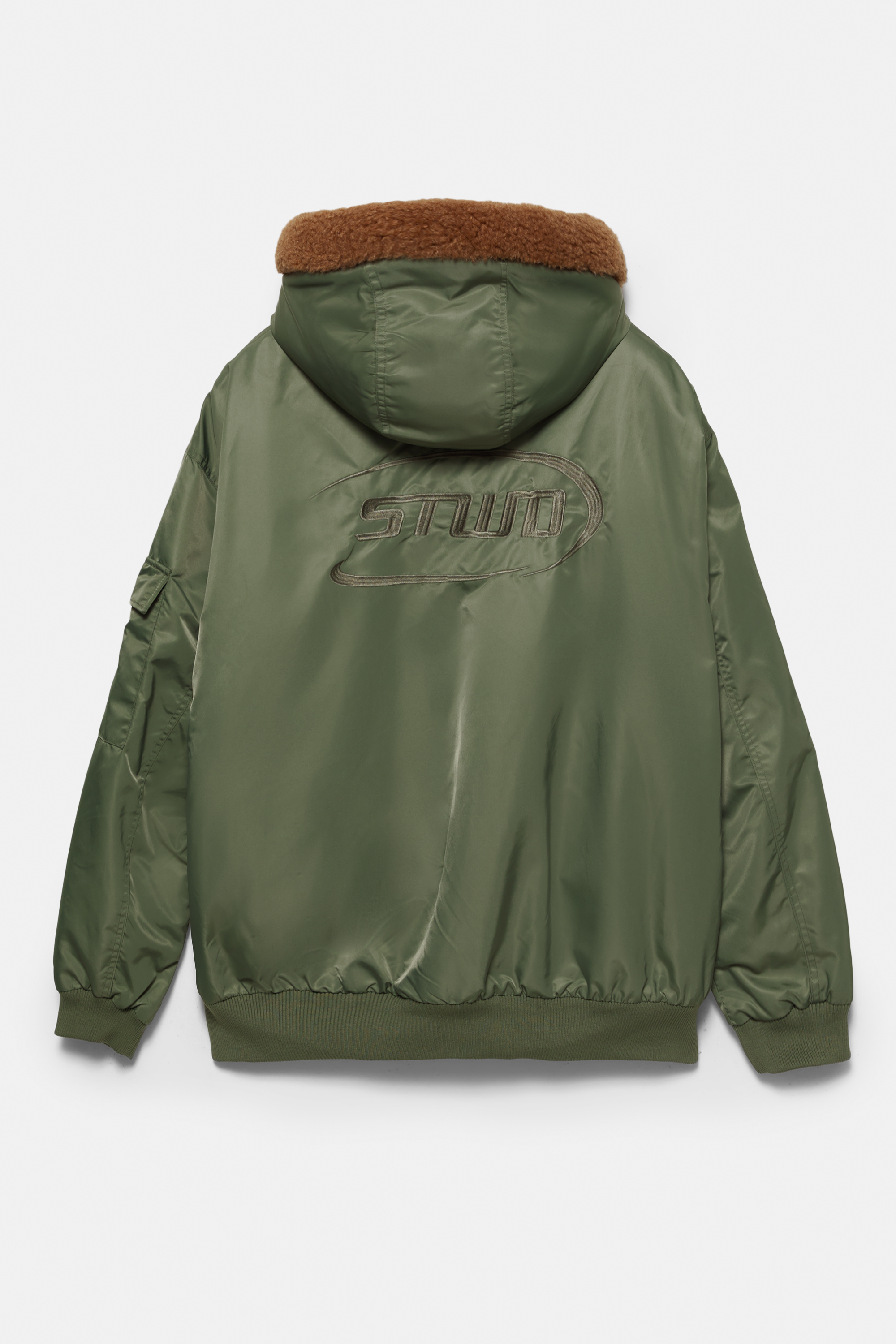 Bomber con cappuccio combinato