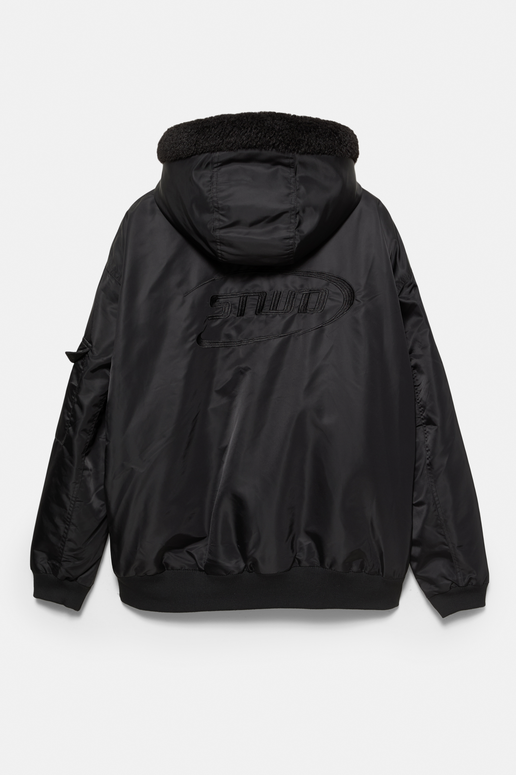 Bomber τζάκετ με συνδυασμένη κουκούλα