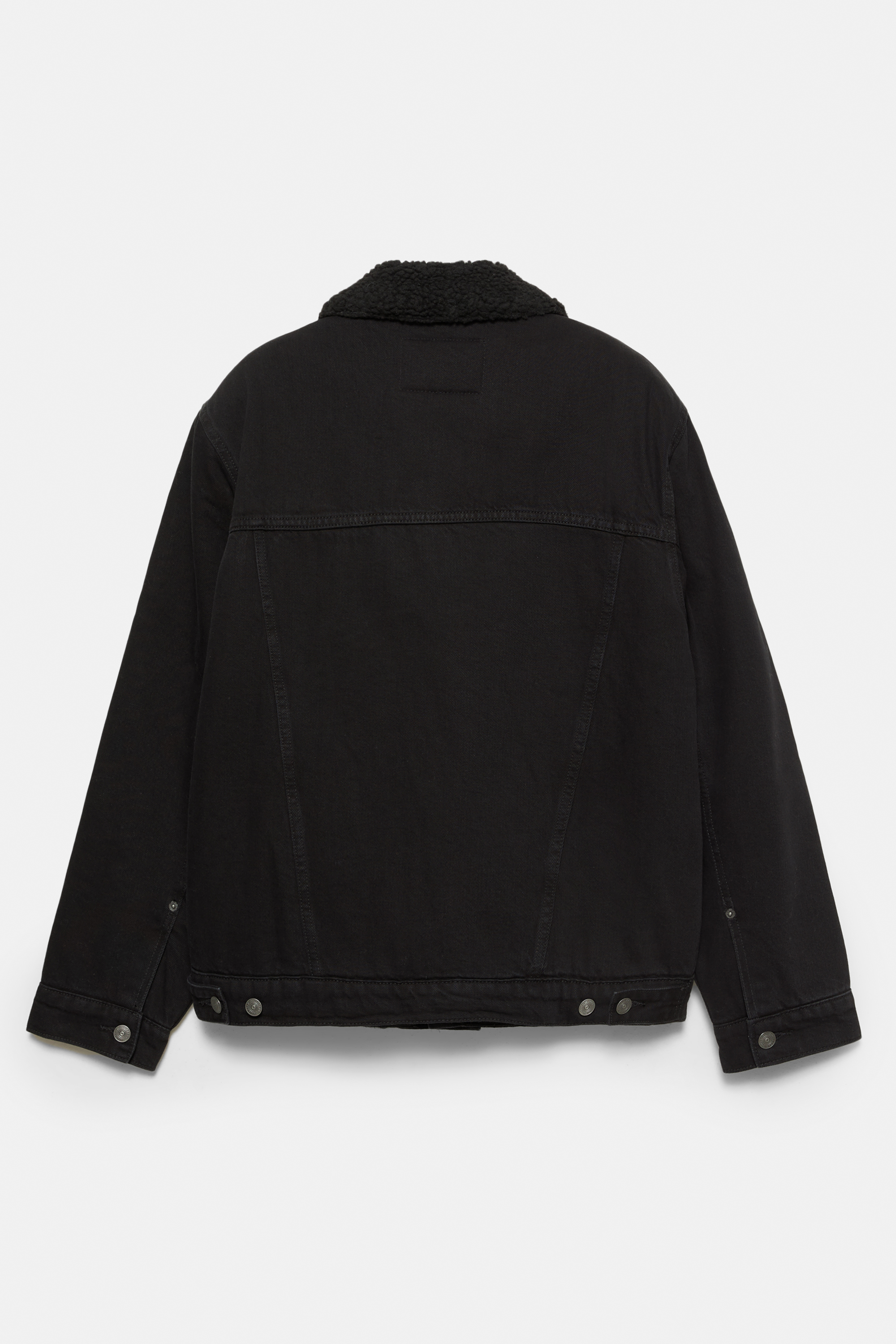 Denim jack met teddykraag