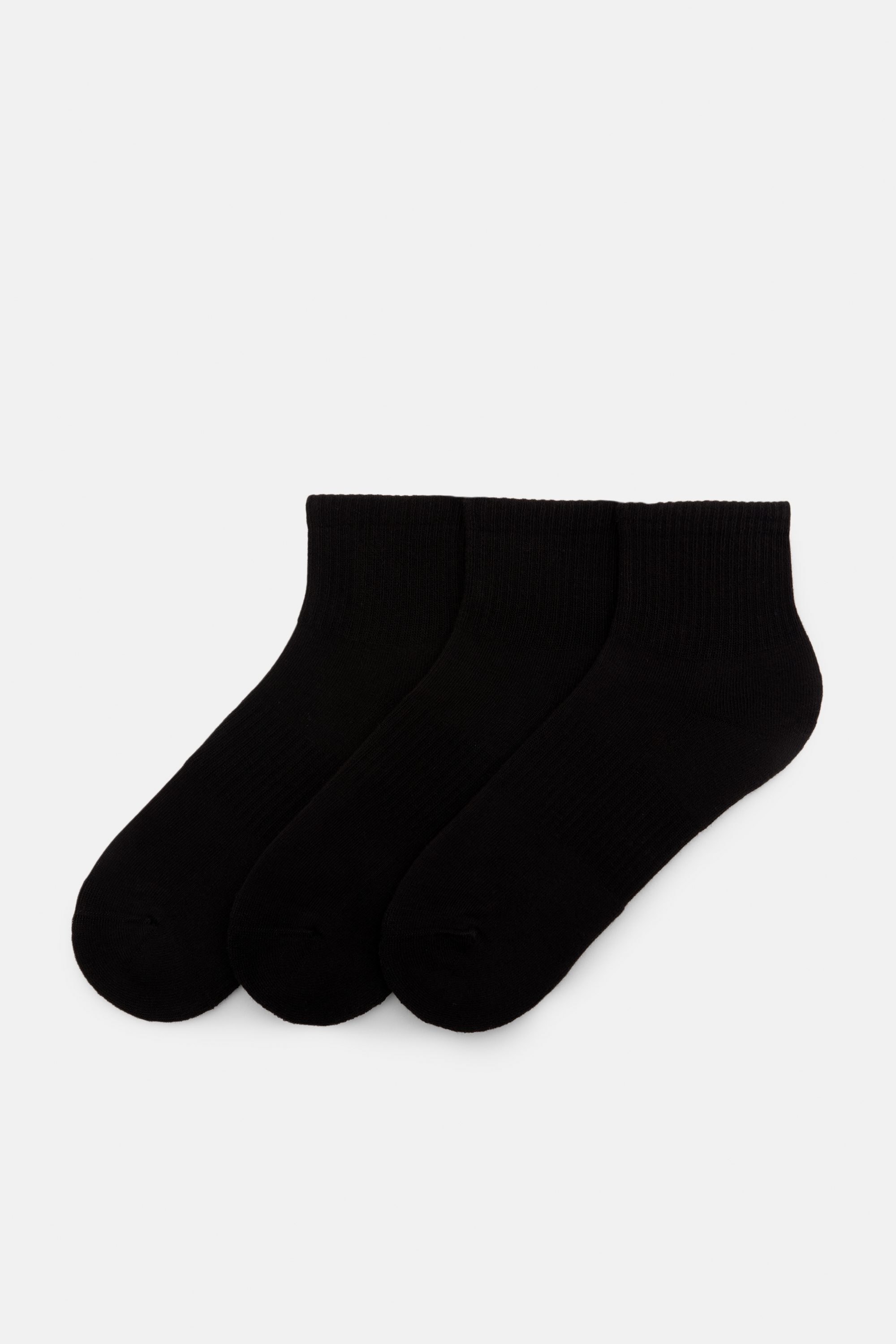 3er-Pack schwarze Sneakersocken