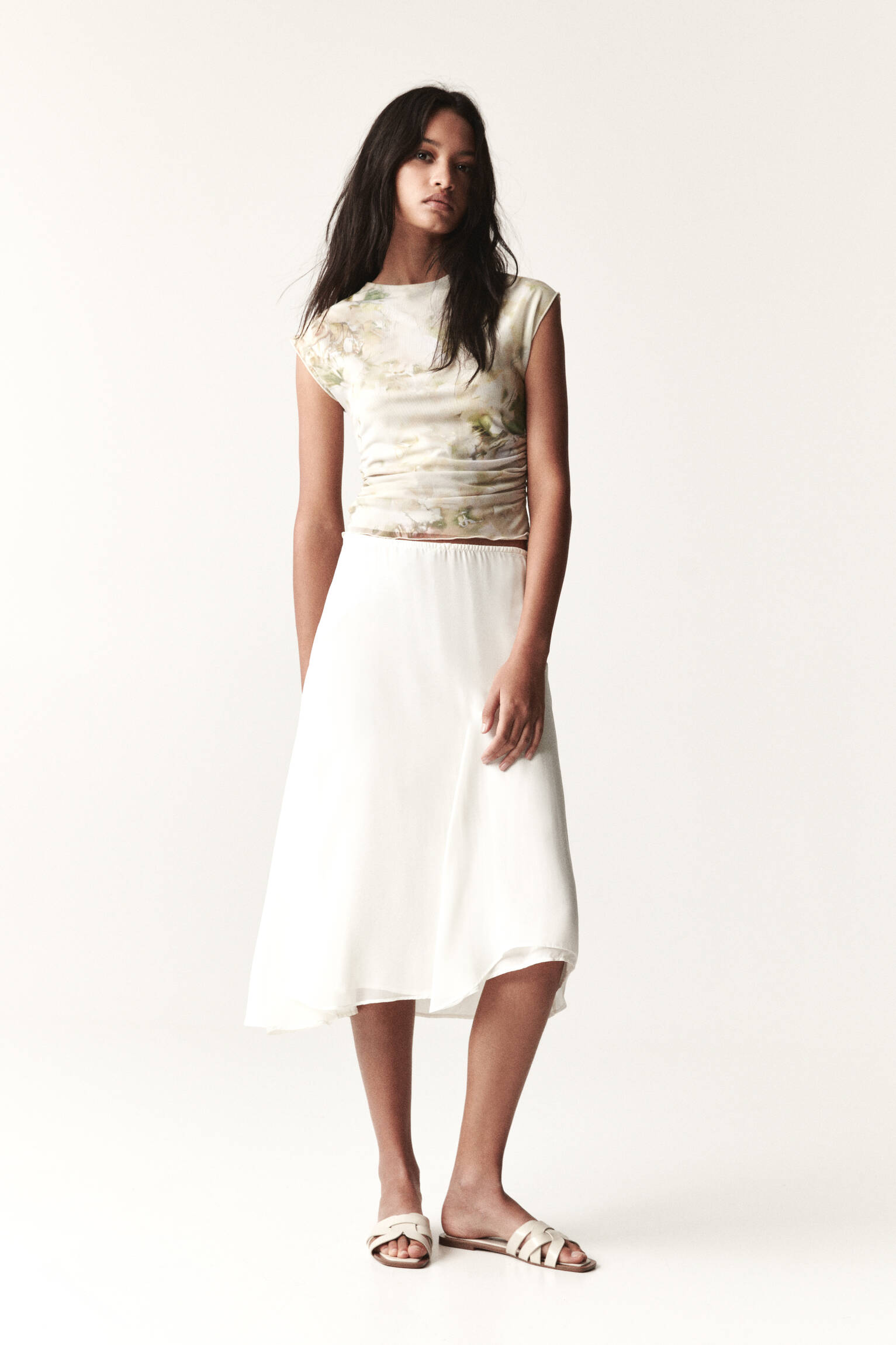 Çapraz bantlı düz sandalet - Görsel 81