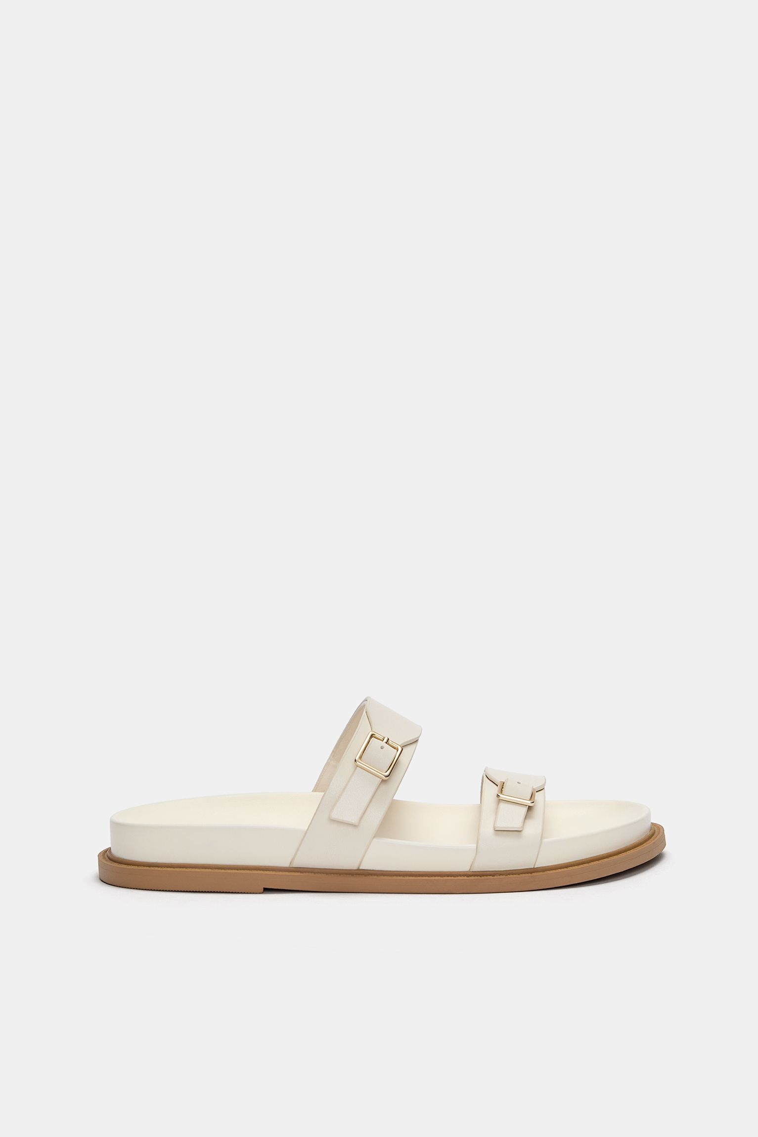 Flat strappy slider sandals