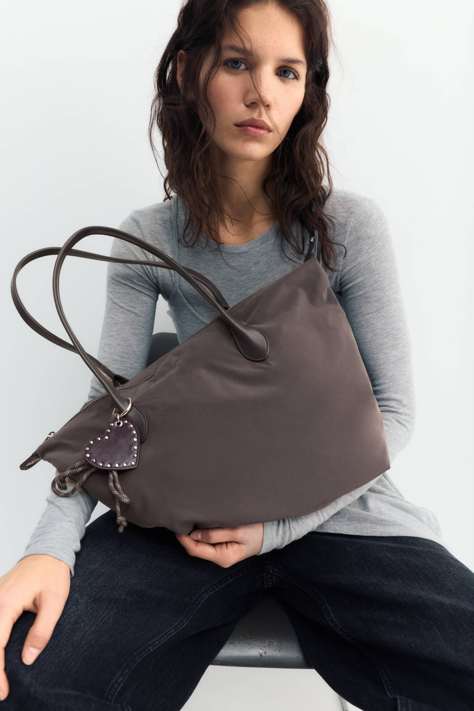 Süslemeli naylon shopper çanta - Görsel 83