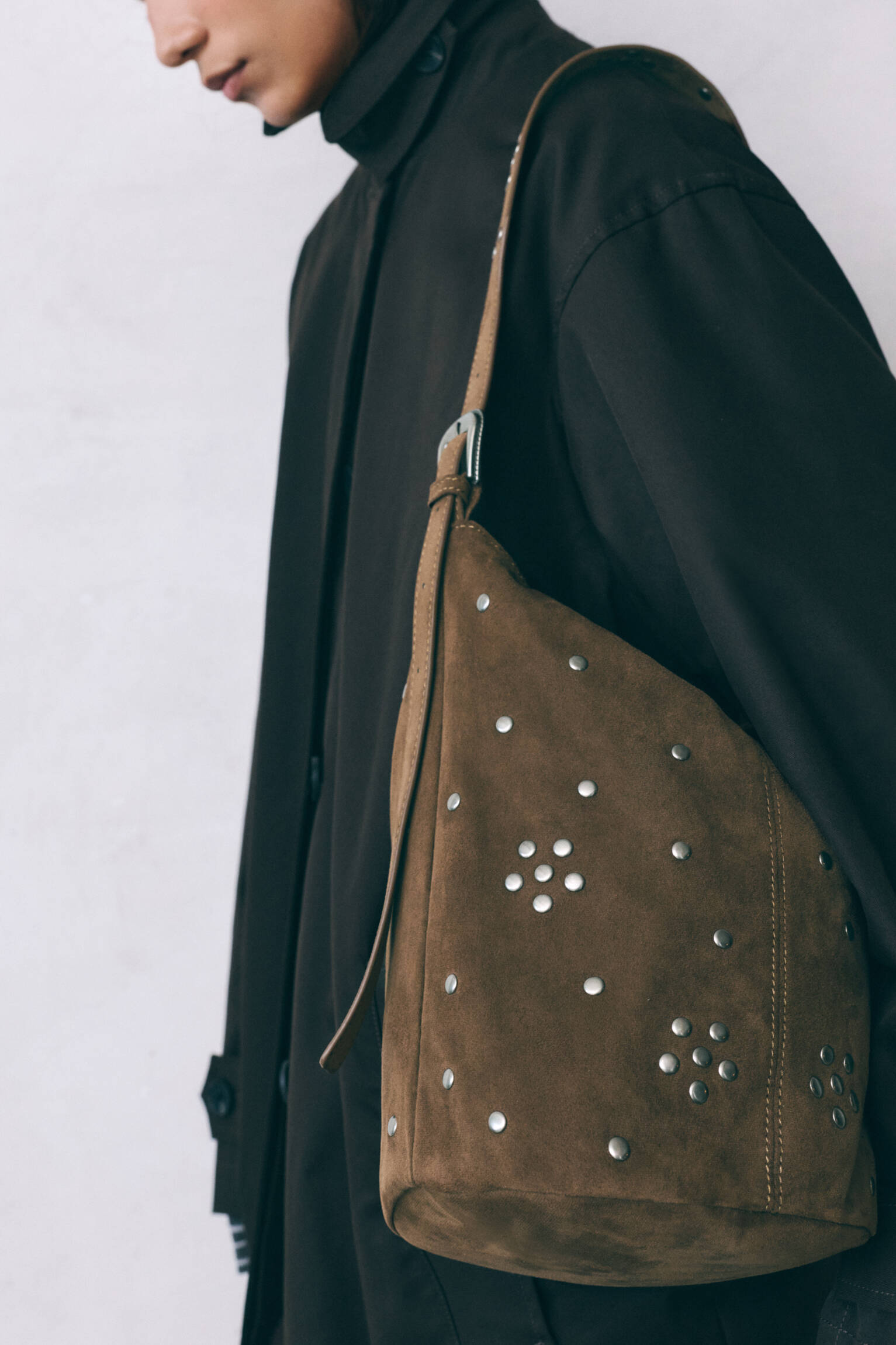 Zımba detaylı shopper çanta - Görsel 28