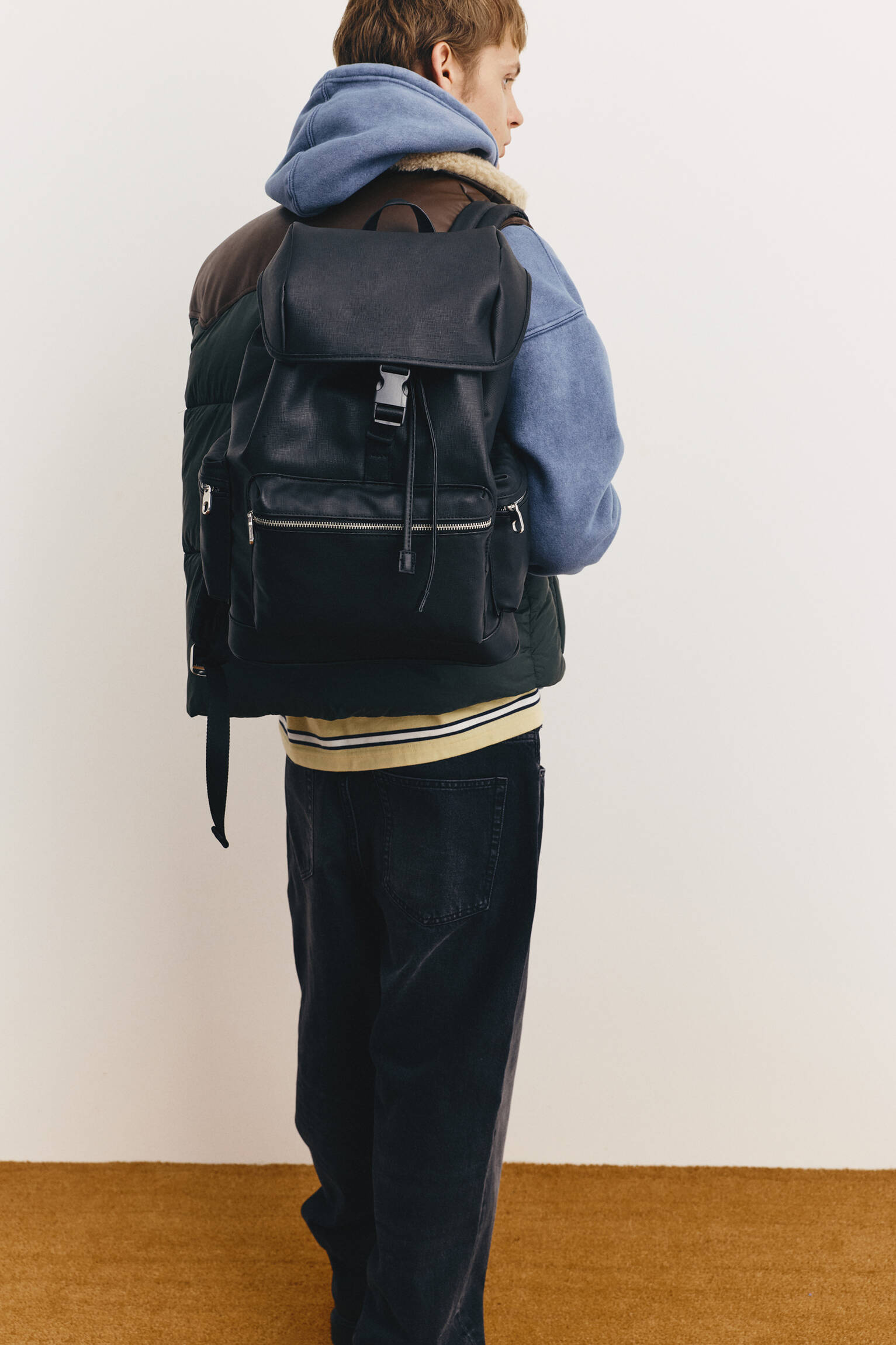 Tokalı dokulu sırt çantası - Görsel 30