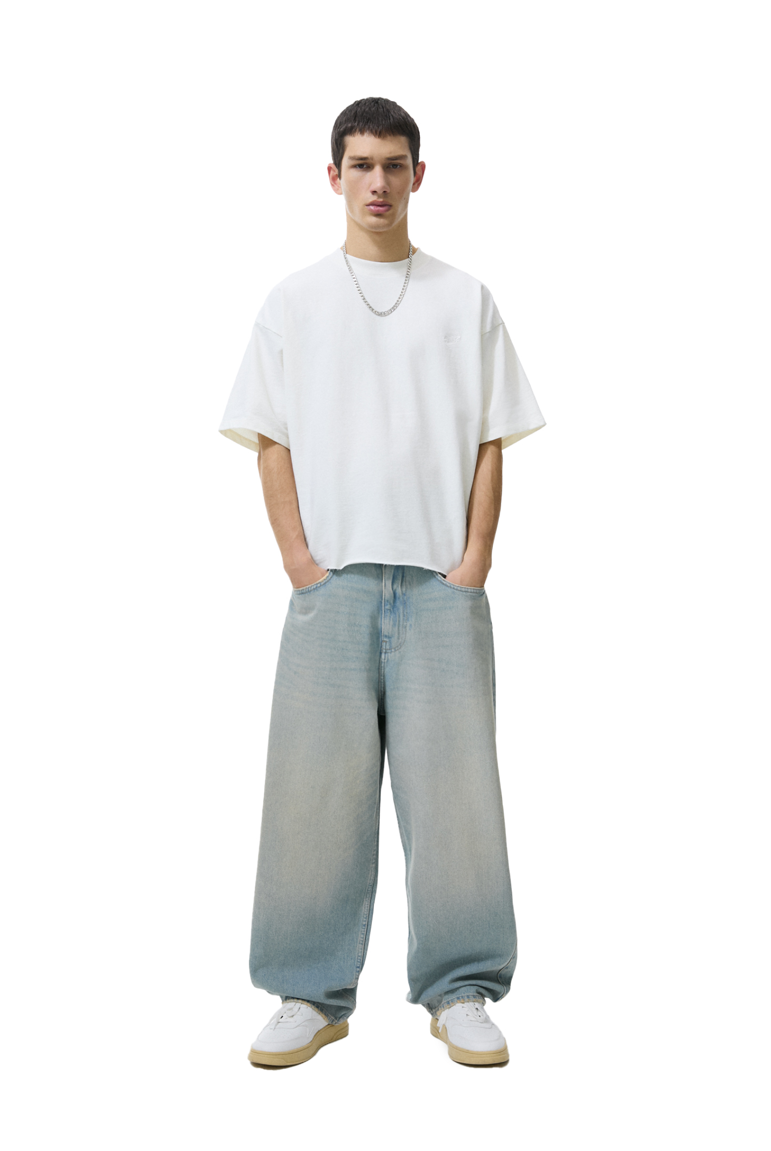 Jean ample pour homme, pantalon en Denim, coupe droite, Design