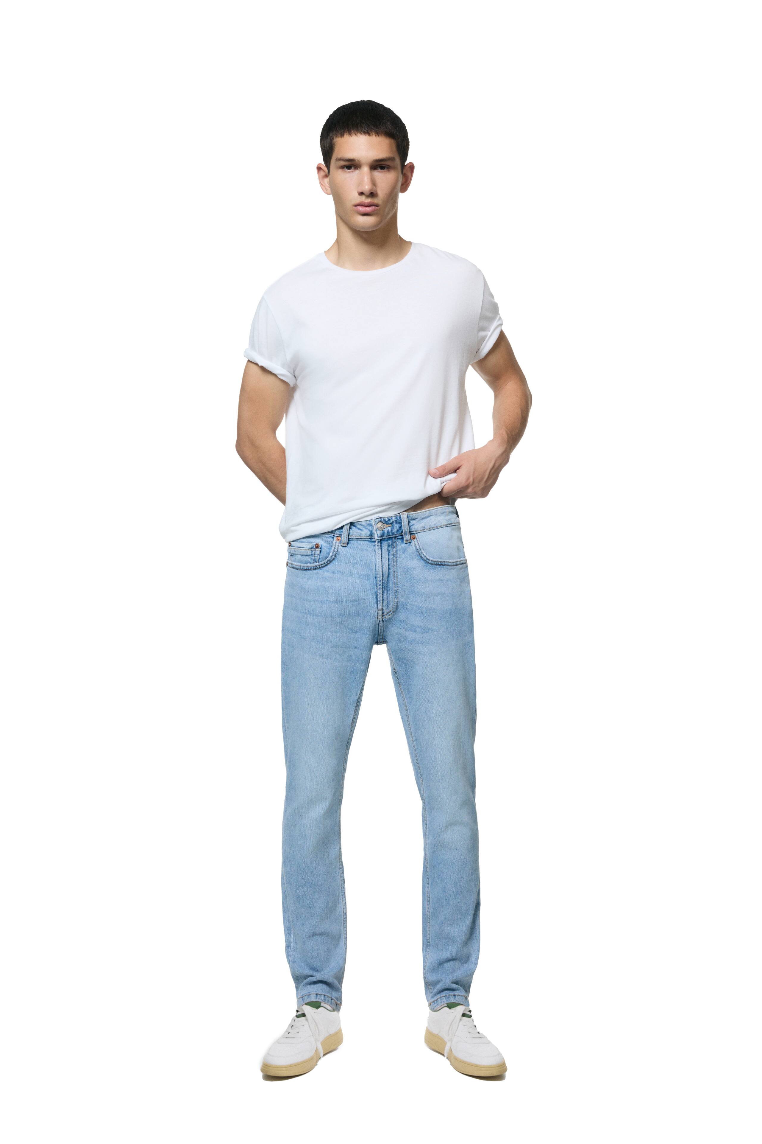 cintura alta nuevo diseño denim jean pantalones flacos en blanco