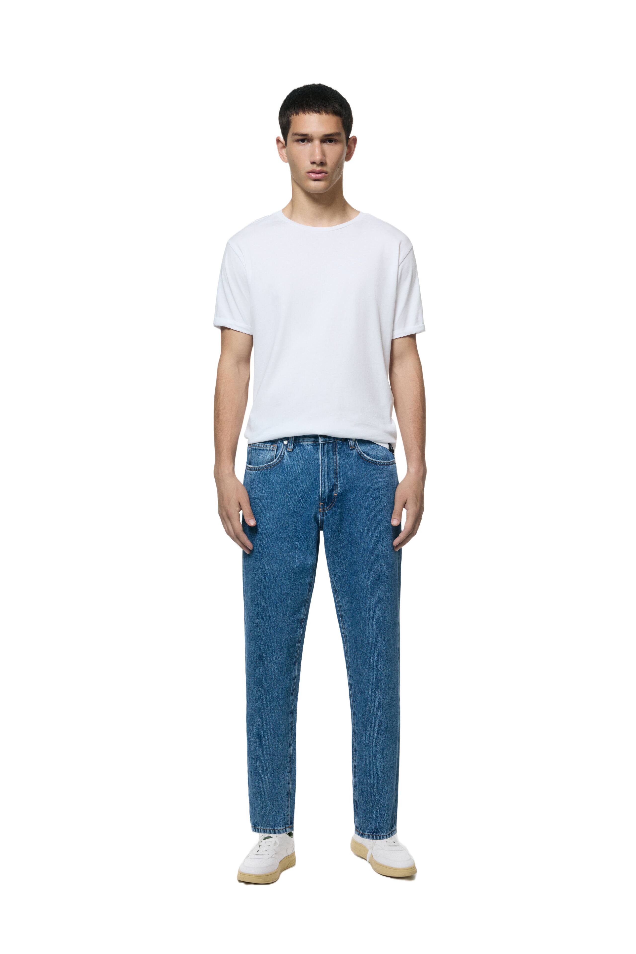 Jeans Elásticos De Cintura Azul Para Hombre Online