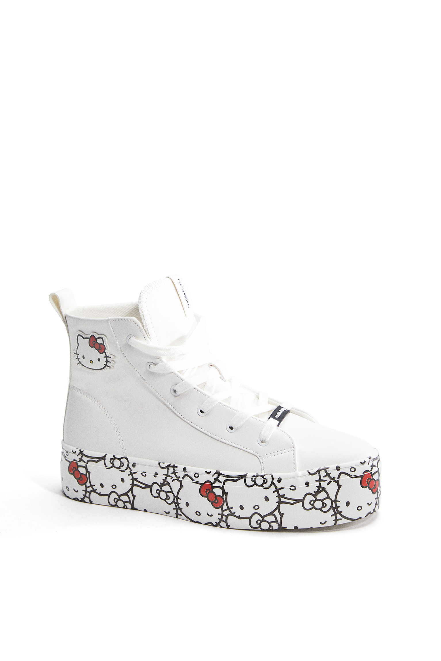 Zapatillas blancas plataforma discount pull and bear