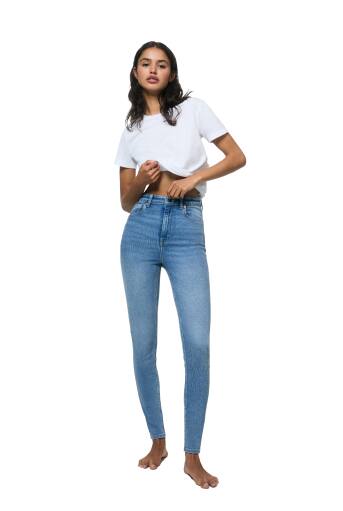  Jeans holgados de cintura alta para mujer, jeans rectos de moda  para niñas, pierna ancha, pantalones de mezclilla vintage de los años 90,  ropa de calle, D#azul : Ropa, Zapatos y