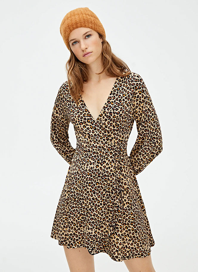 pull and bear leopard print dress