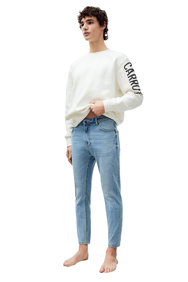 Jeans Carrot Desgarres Azul | Cuidado con el Perro