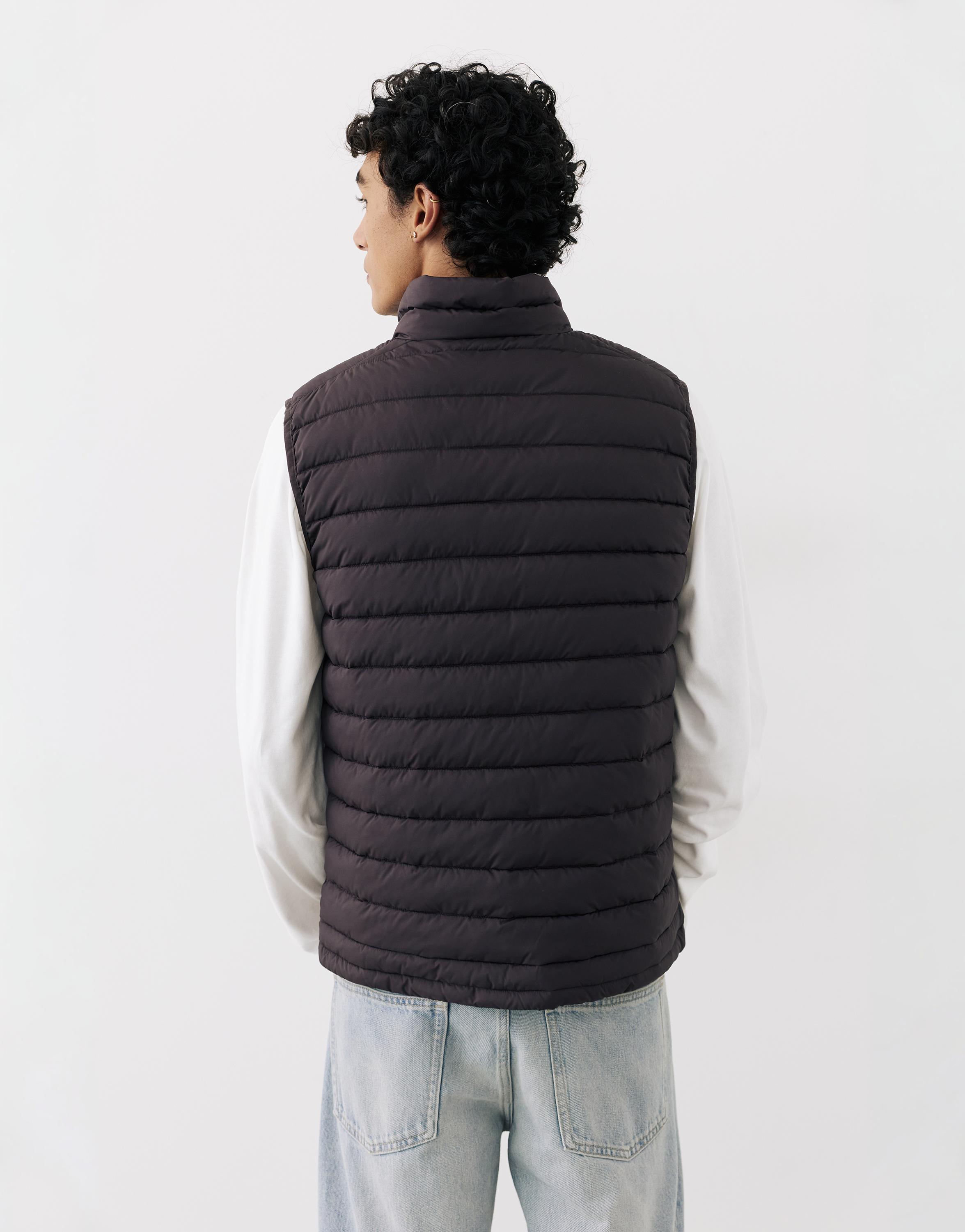 Quilted gilet — Dark brown