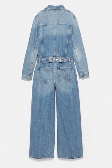 Long denim jumpsuit — Medium blue 8