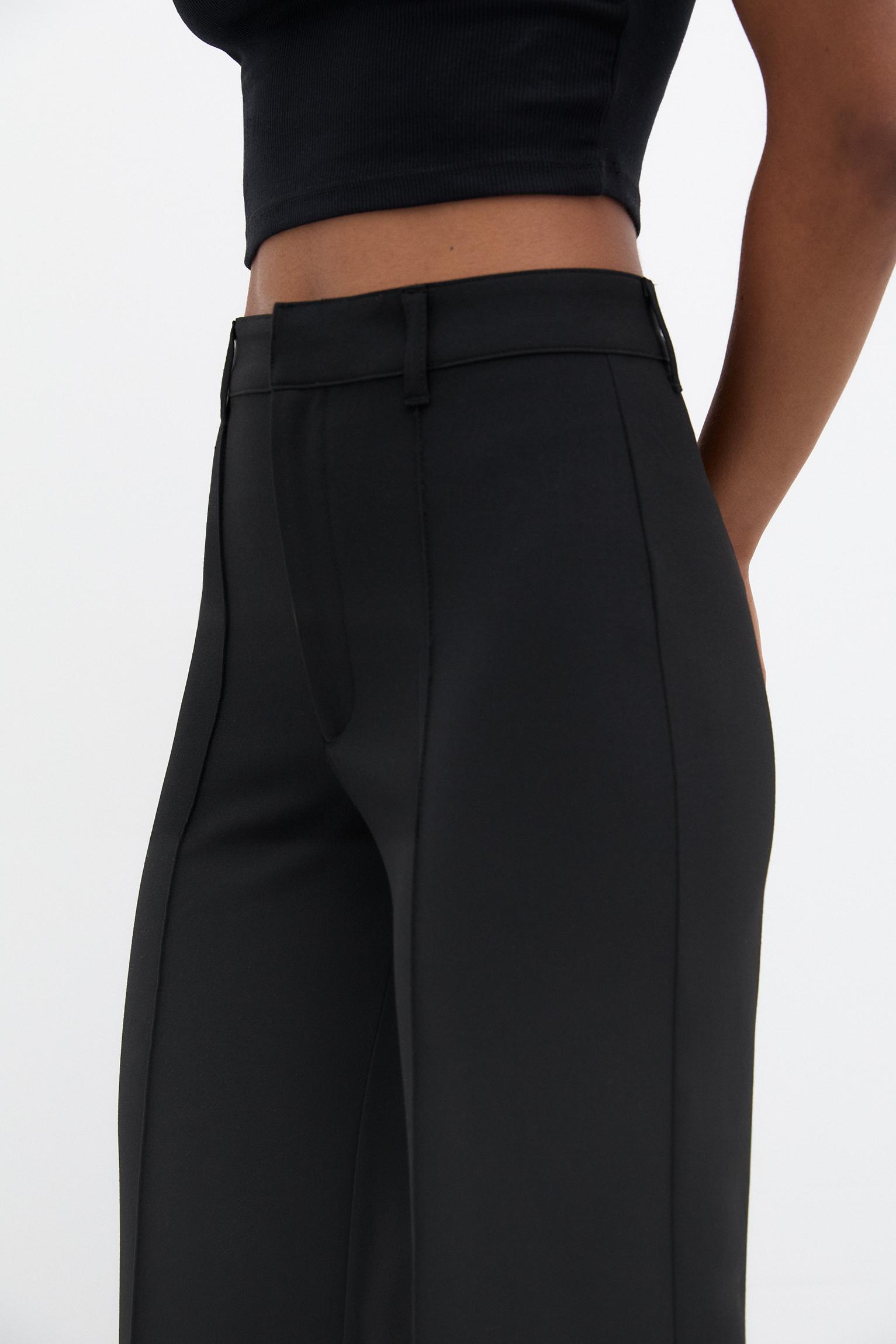 Smart trousers with seam detail — Black