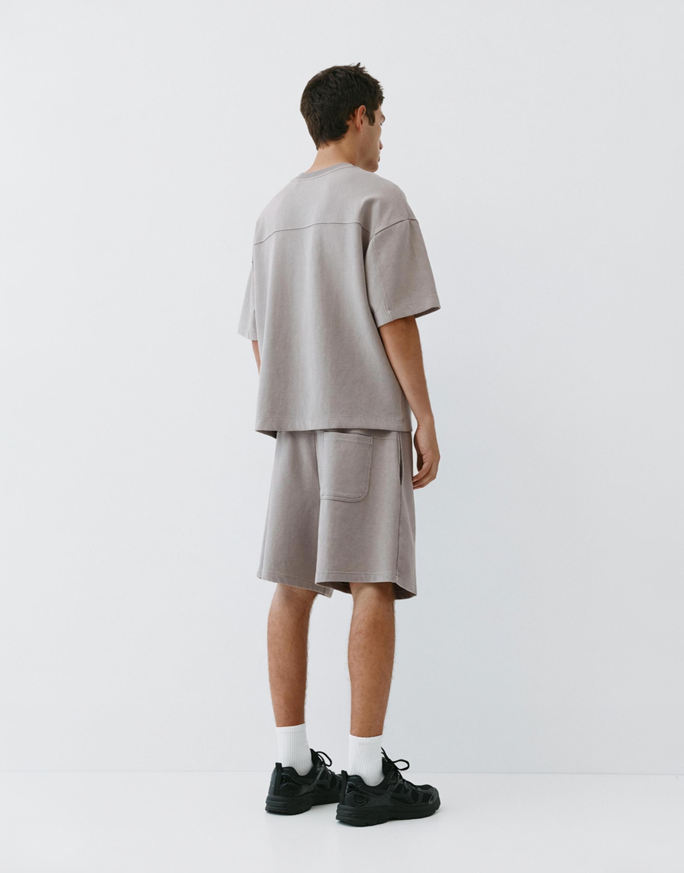Interlock short sleeve sweatshirt — Grey marl