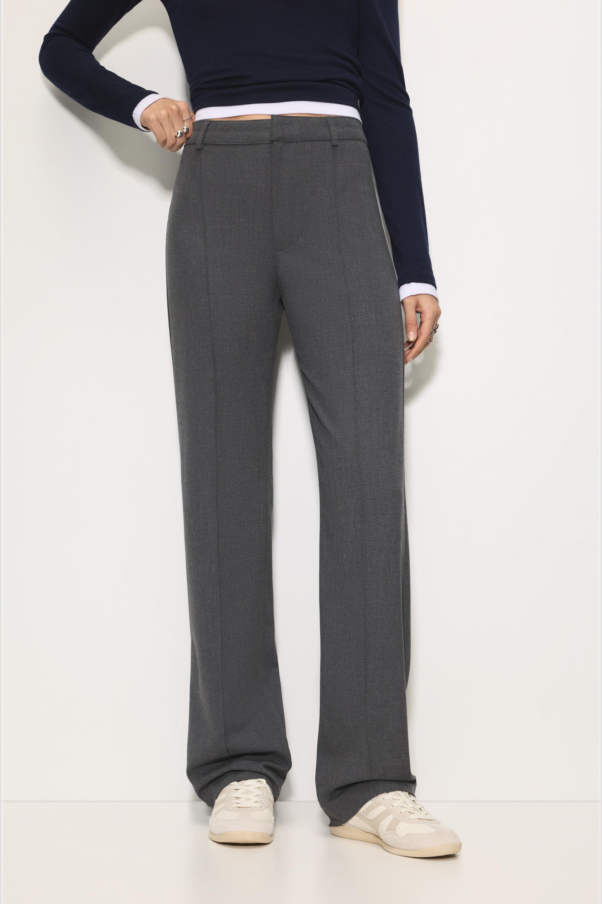 Smart trousers with seam detail — Grey