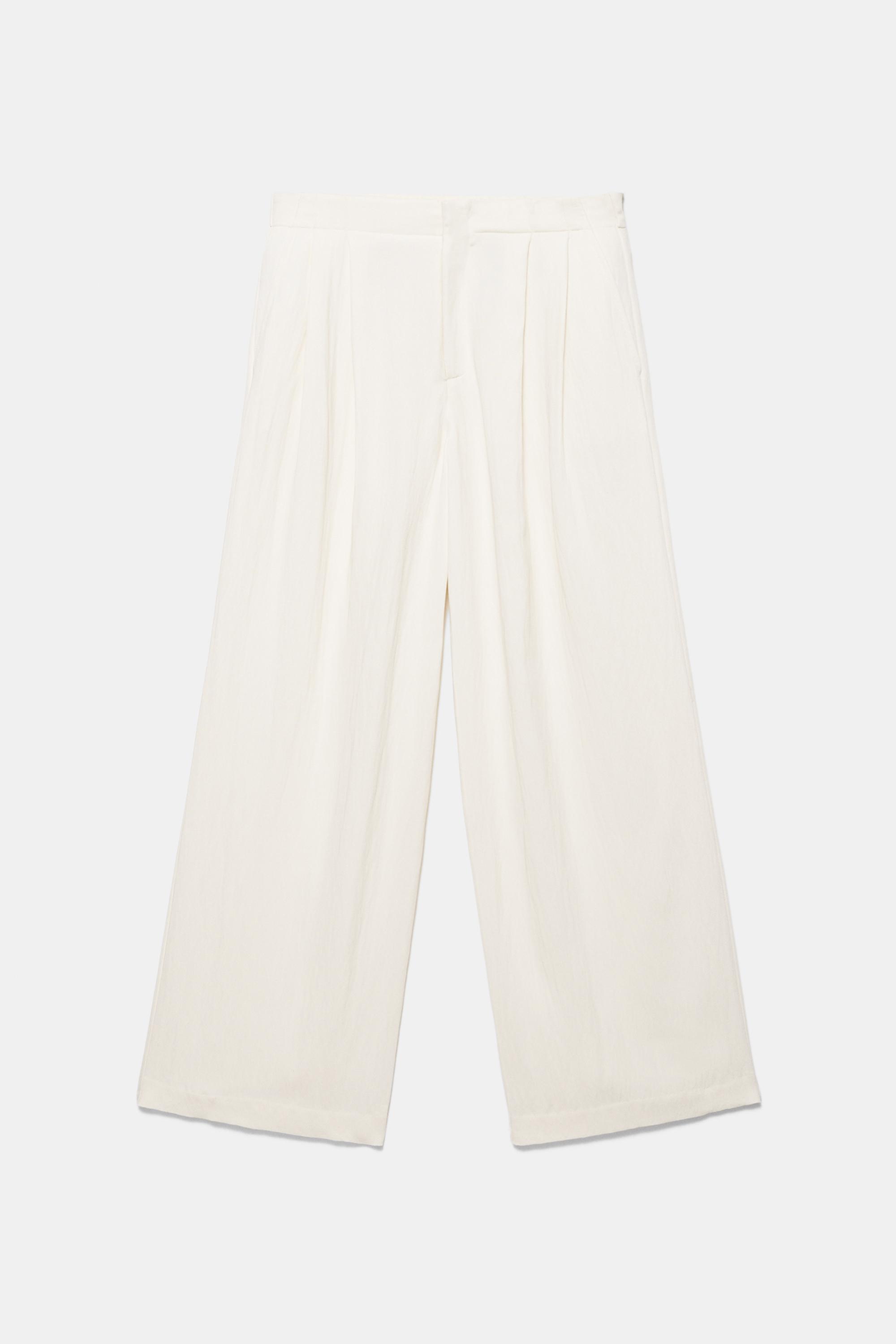 Darted smart trousers — Ecru