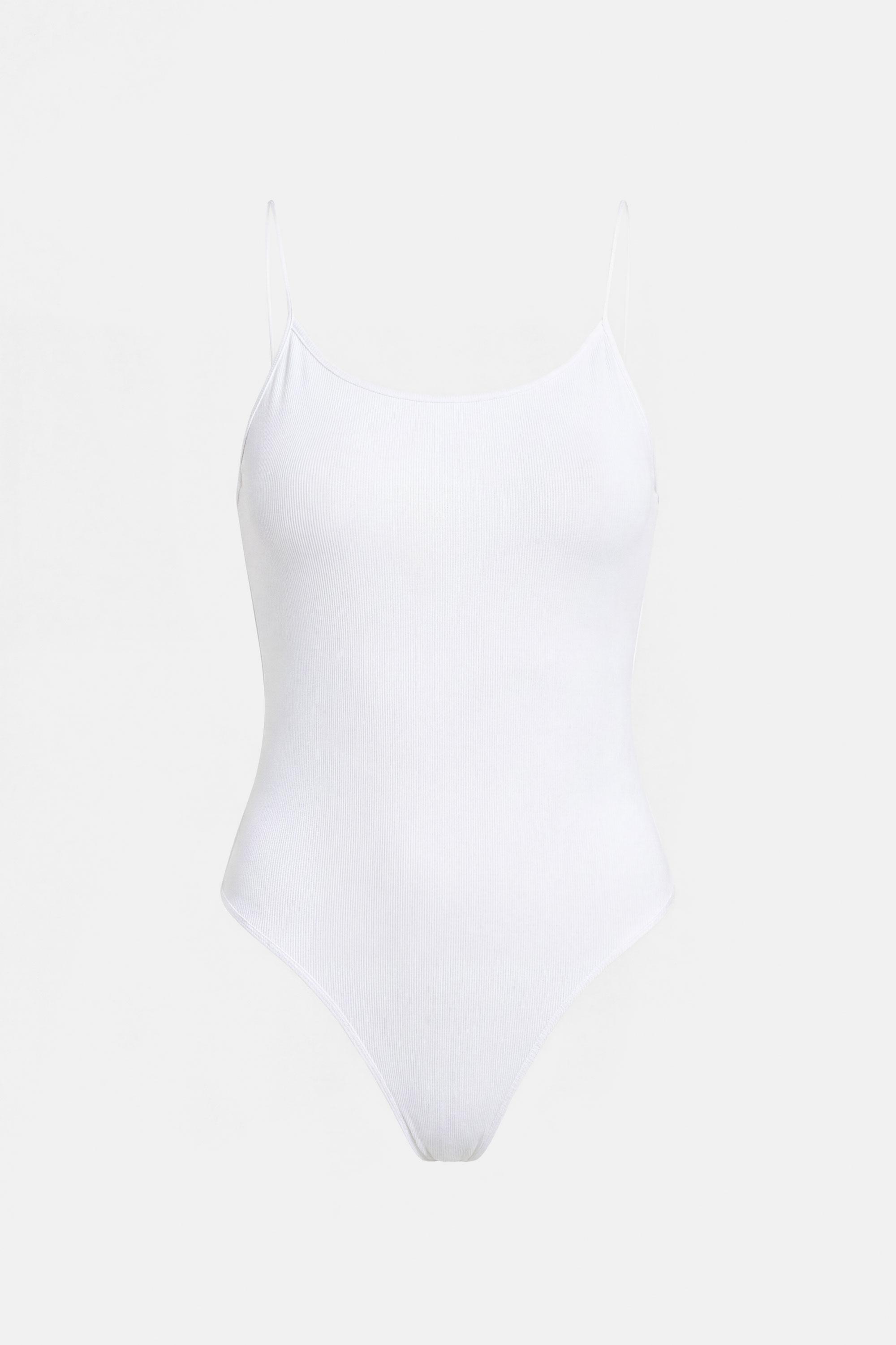 Basic strappy swimsuit — White