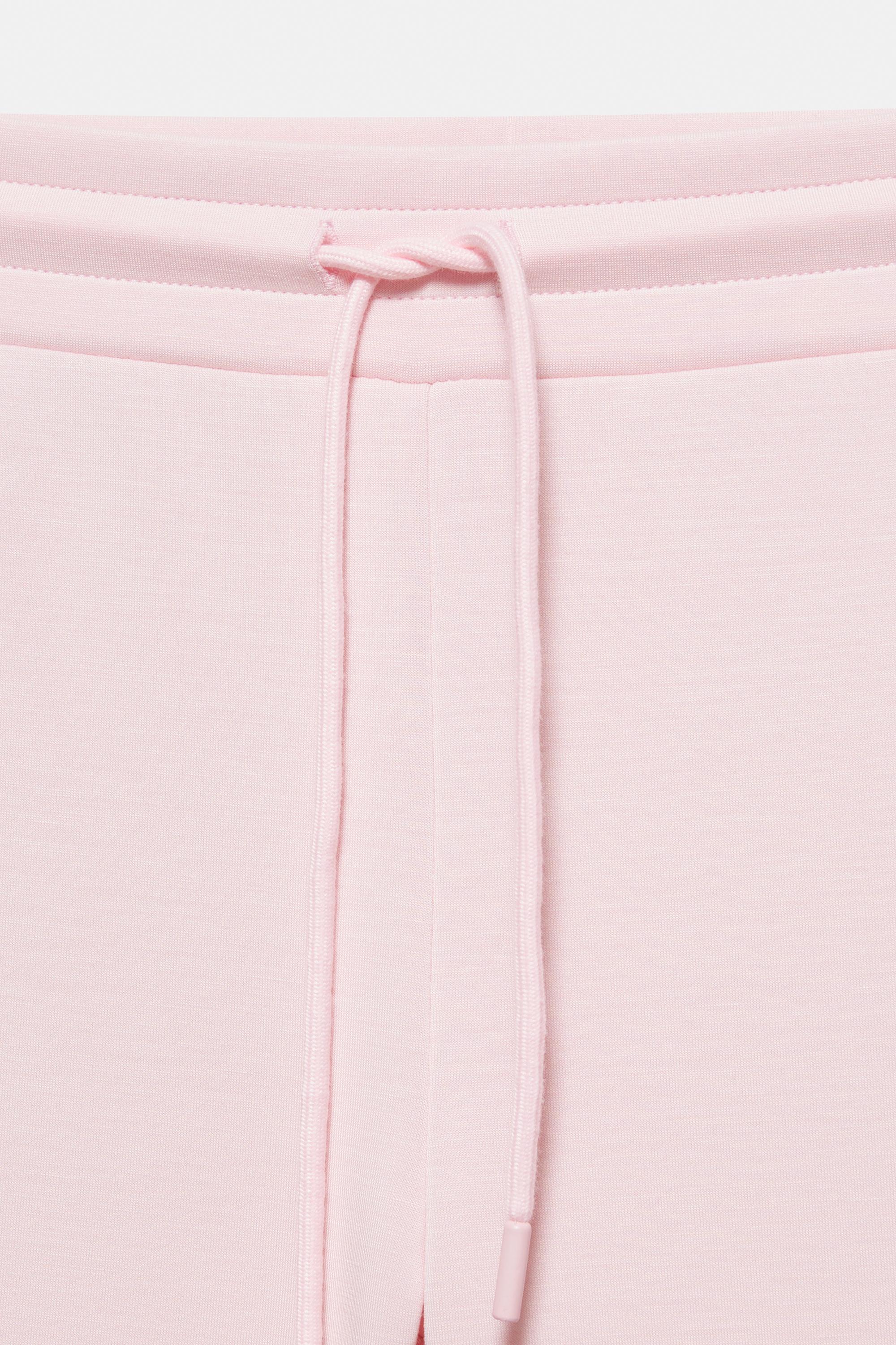 Modal flared trousers — Pastel pink