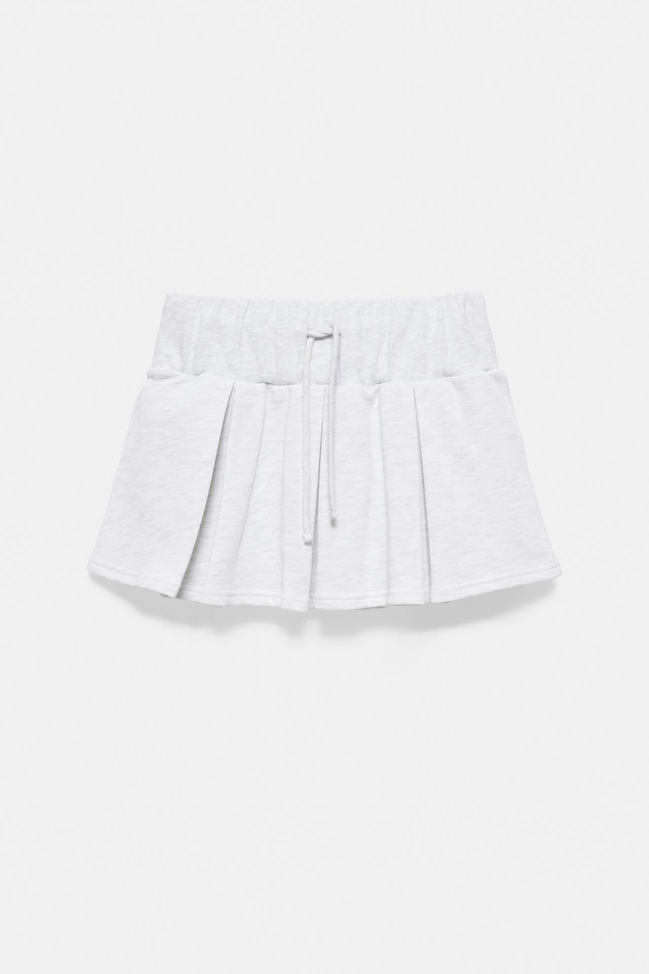 Disney x F1 pleated mini skirt — Grey marl