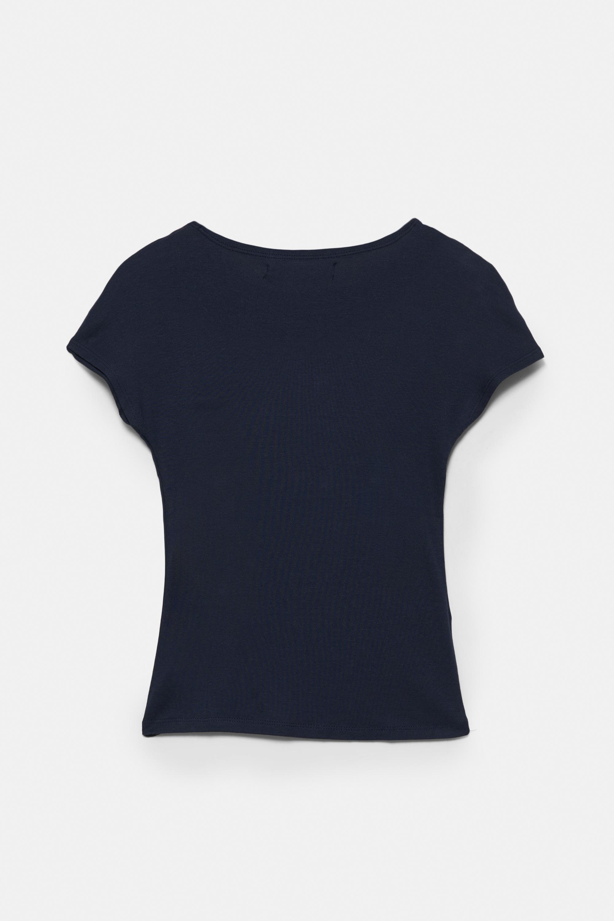 Fitted short sleeve T-shirt — Navy