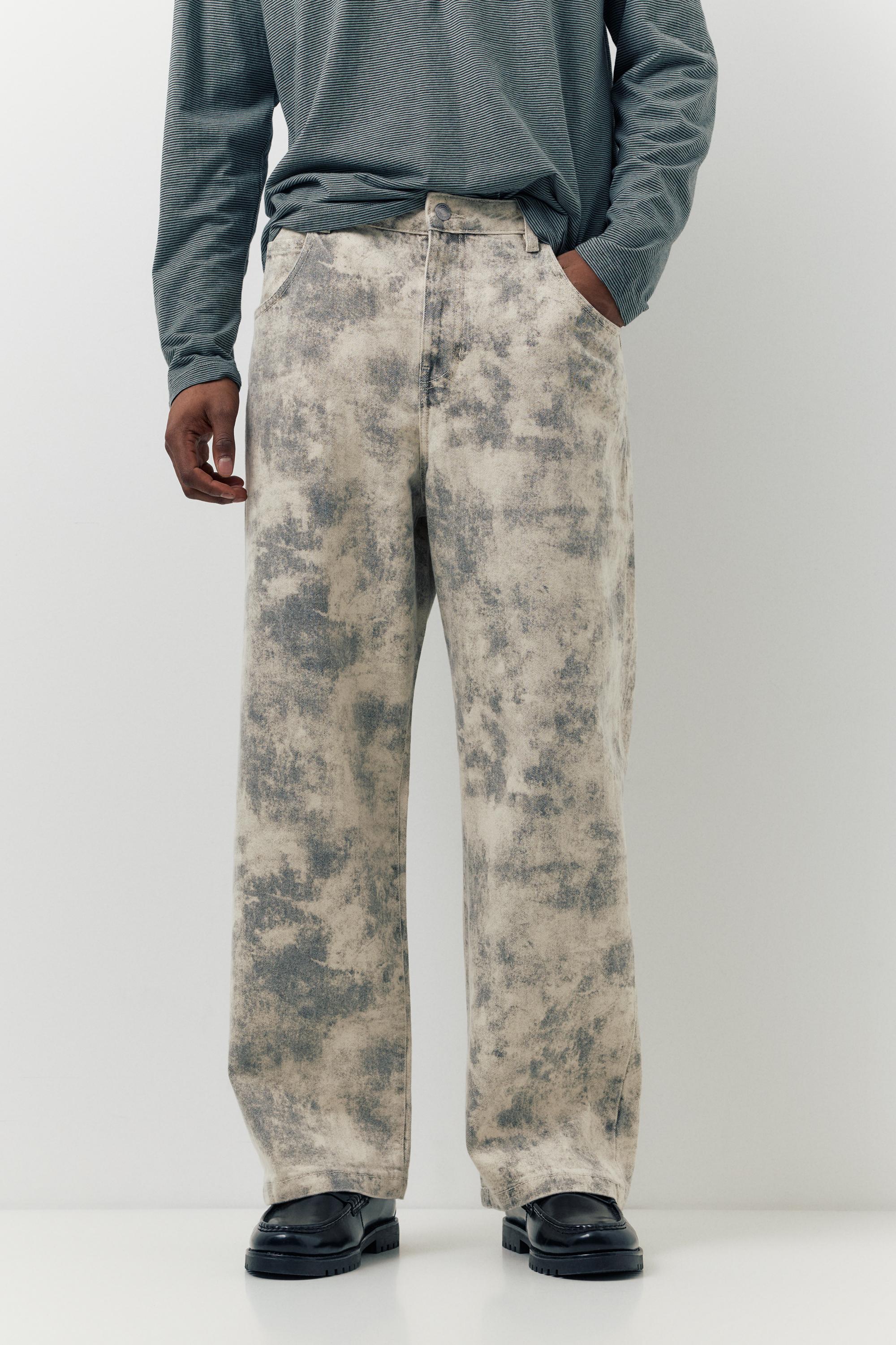 Desenli geniş paça pantolon - Görsel 10
