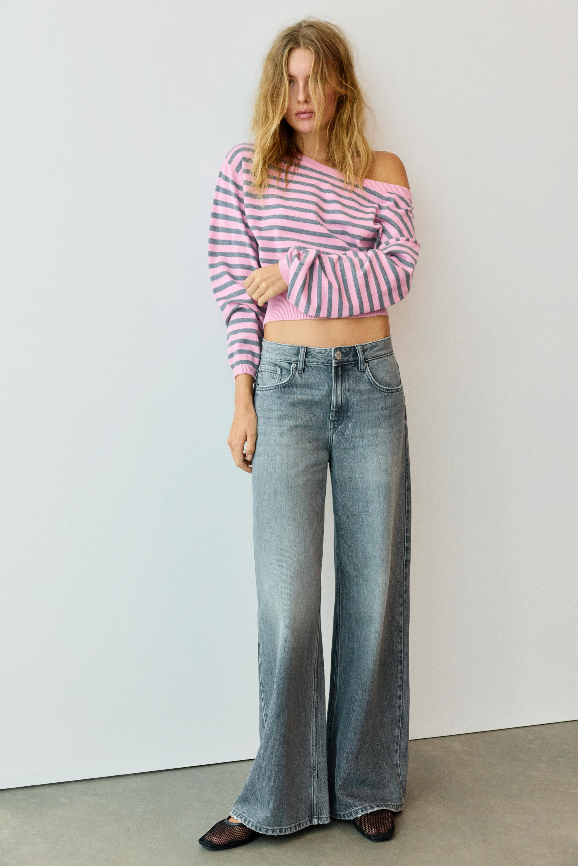 Asymmetric neck jumper — Pink