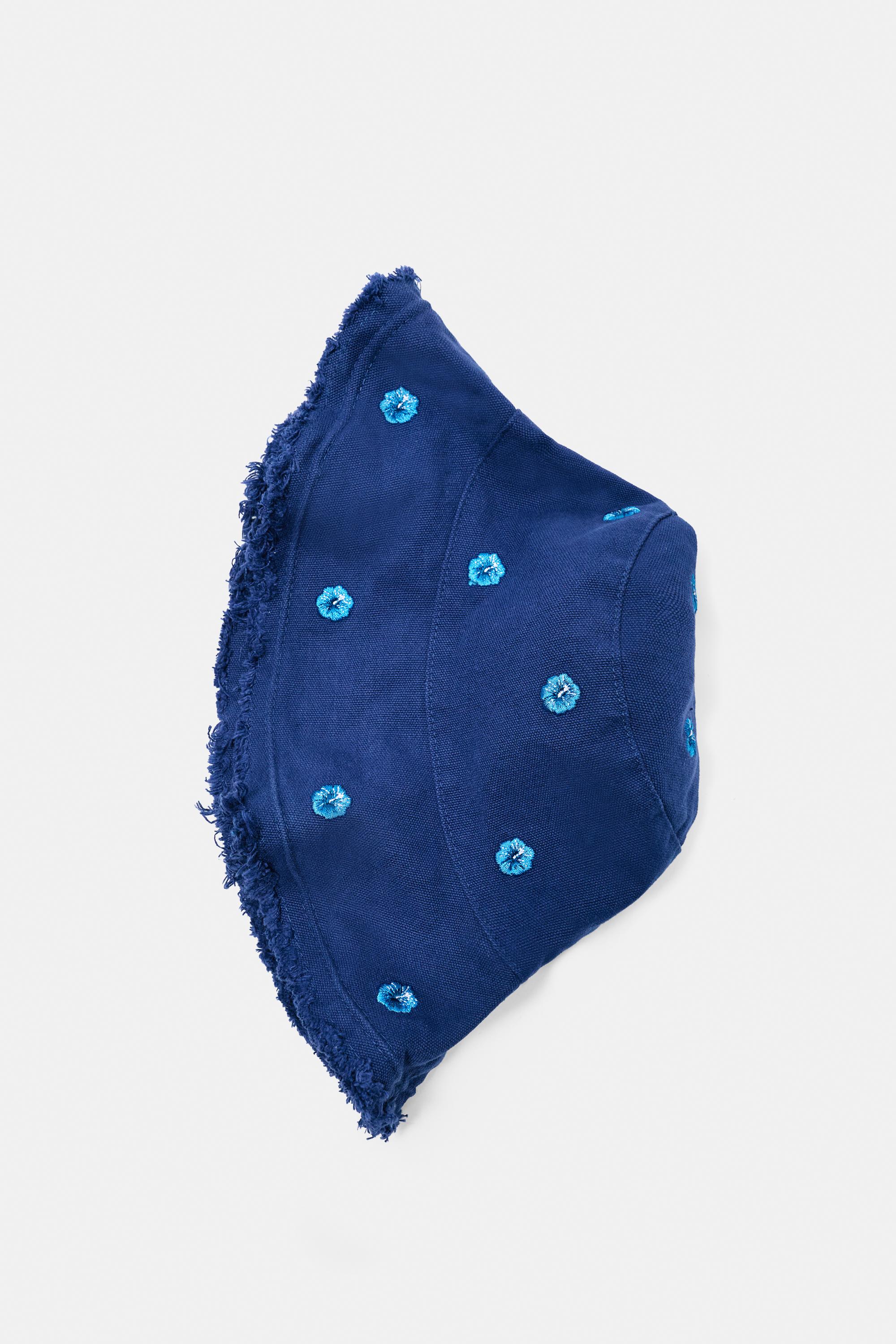 Hibiscus flower bucket hat — Blue