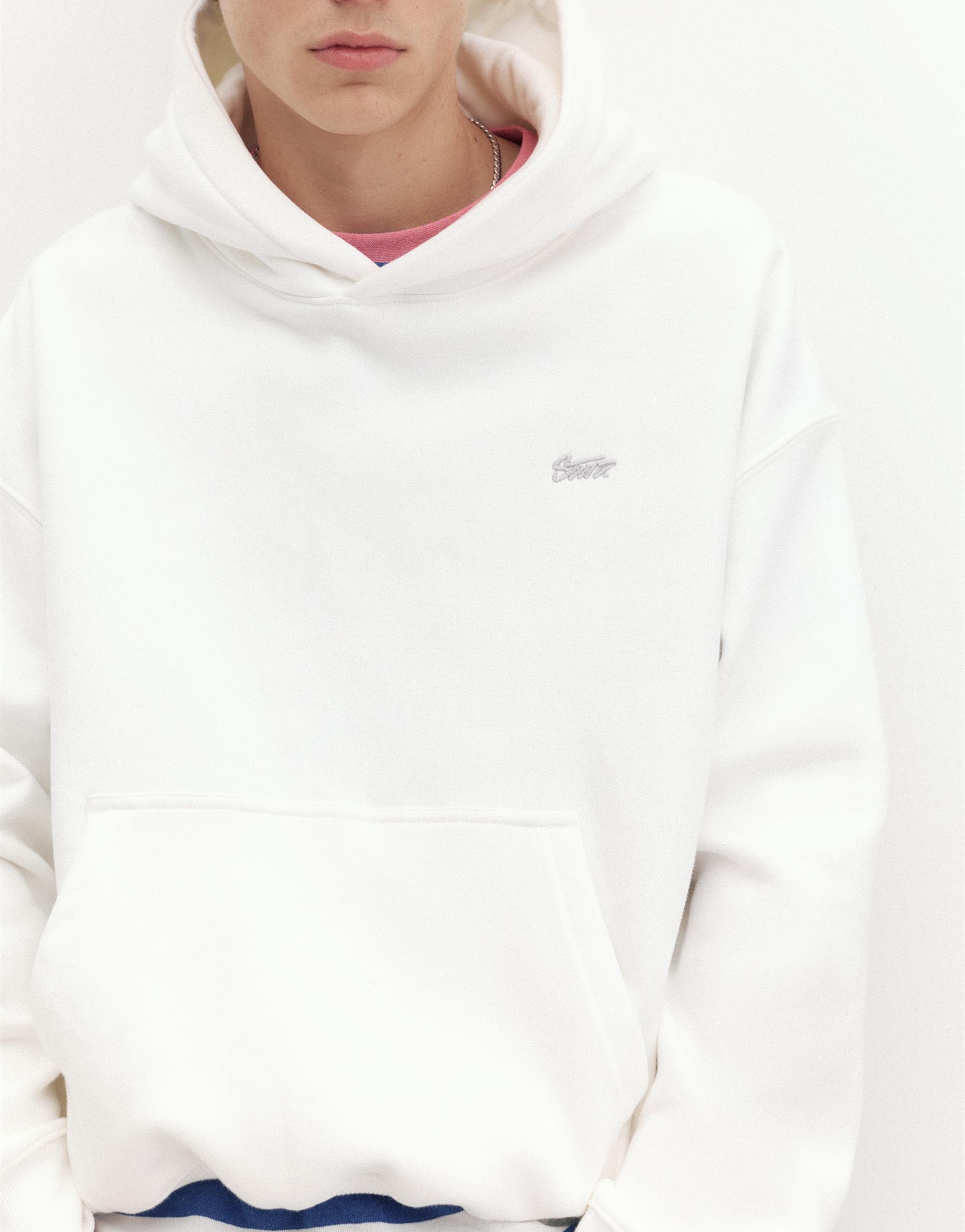 STWD logo boxy hoodie — Off white