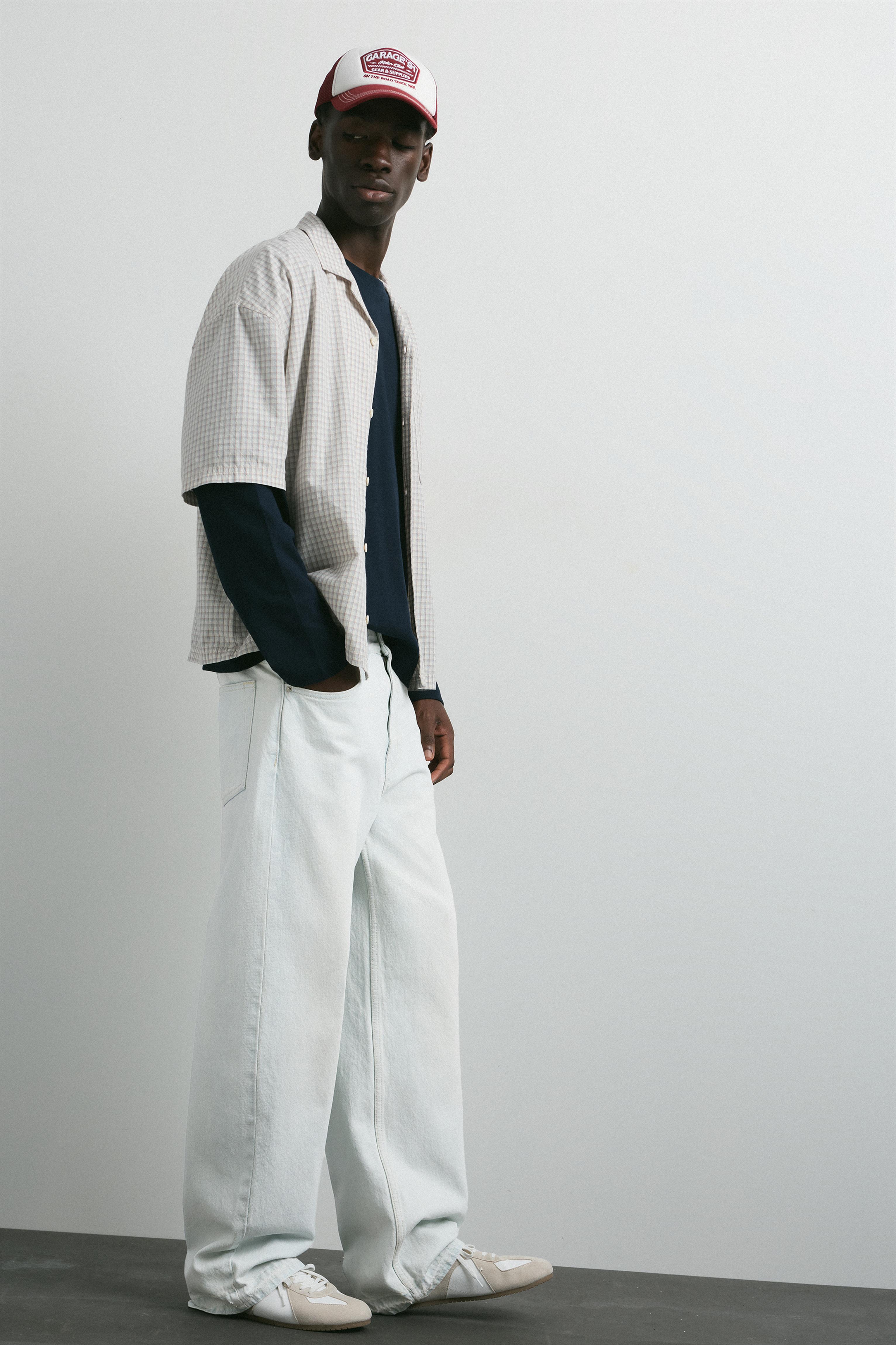 Wide-leg jeans — Pale indigo
