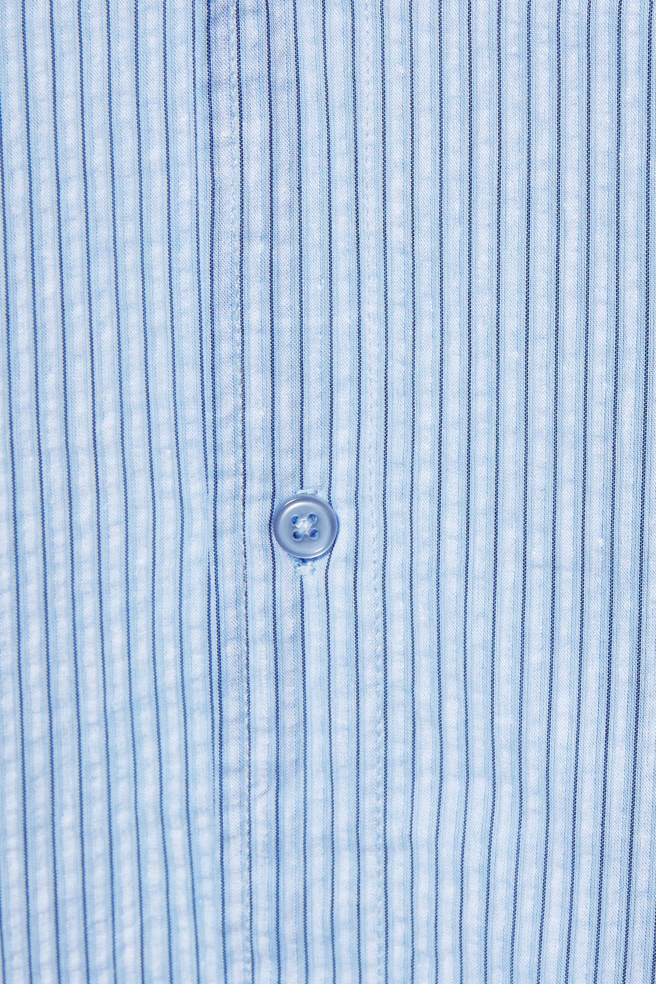 Striped short sleeve shirt — Blue