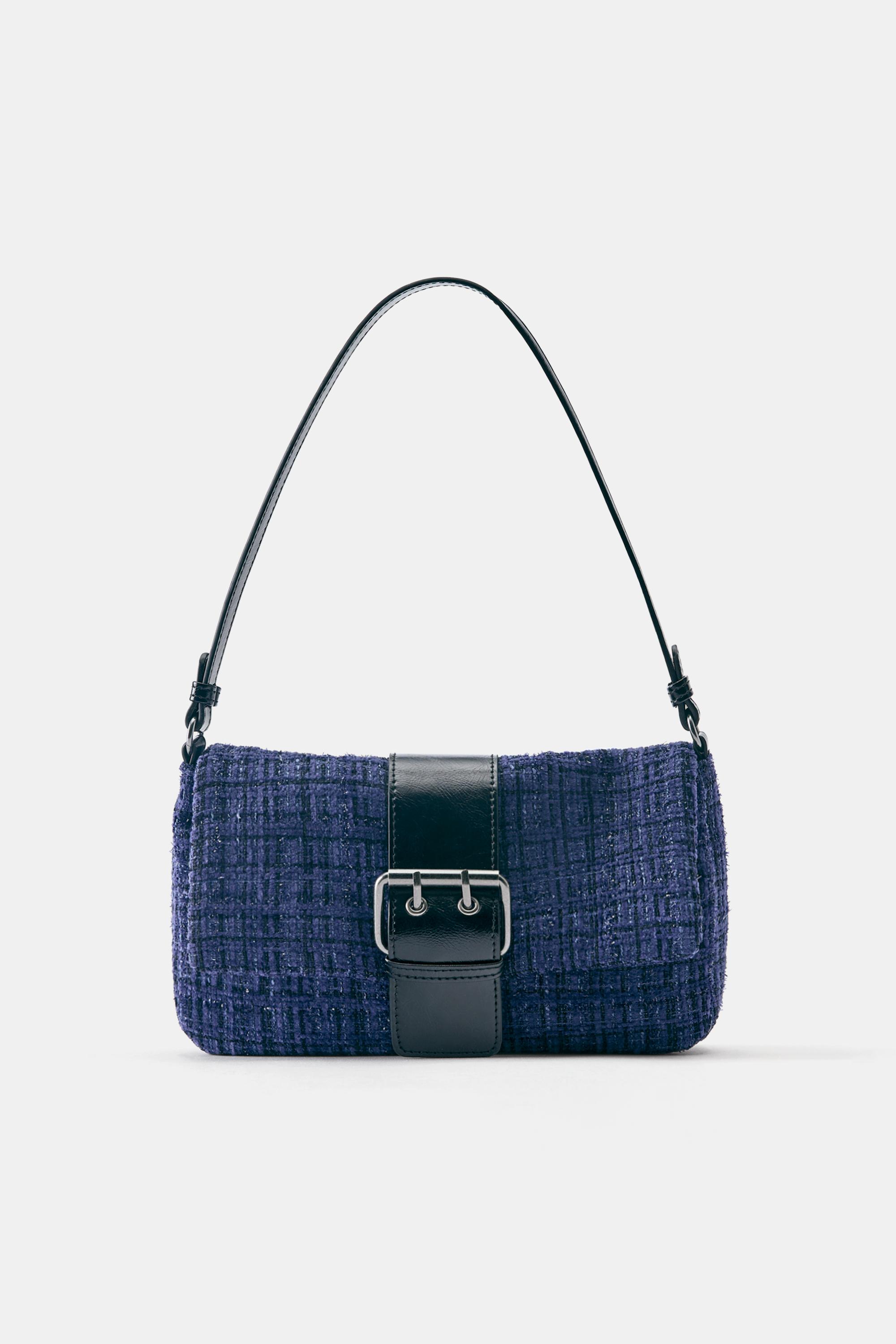 Bolso de hombro hebilla textura