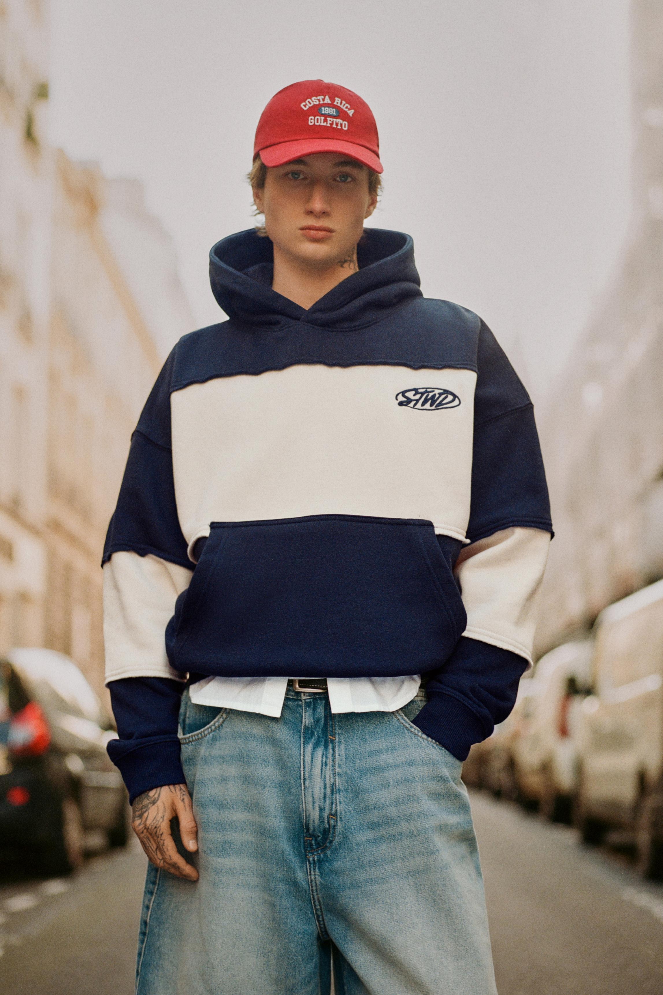 Panelli kapüşonlu STWD Studio sweatshirt - Görsel 17