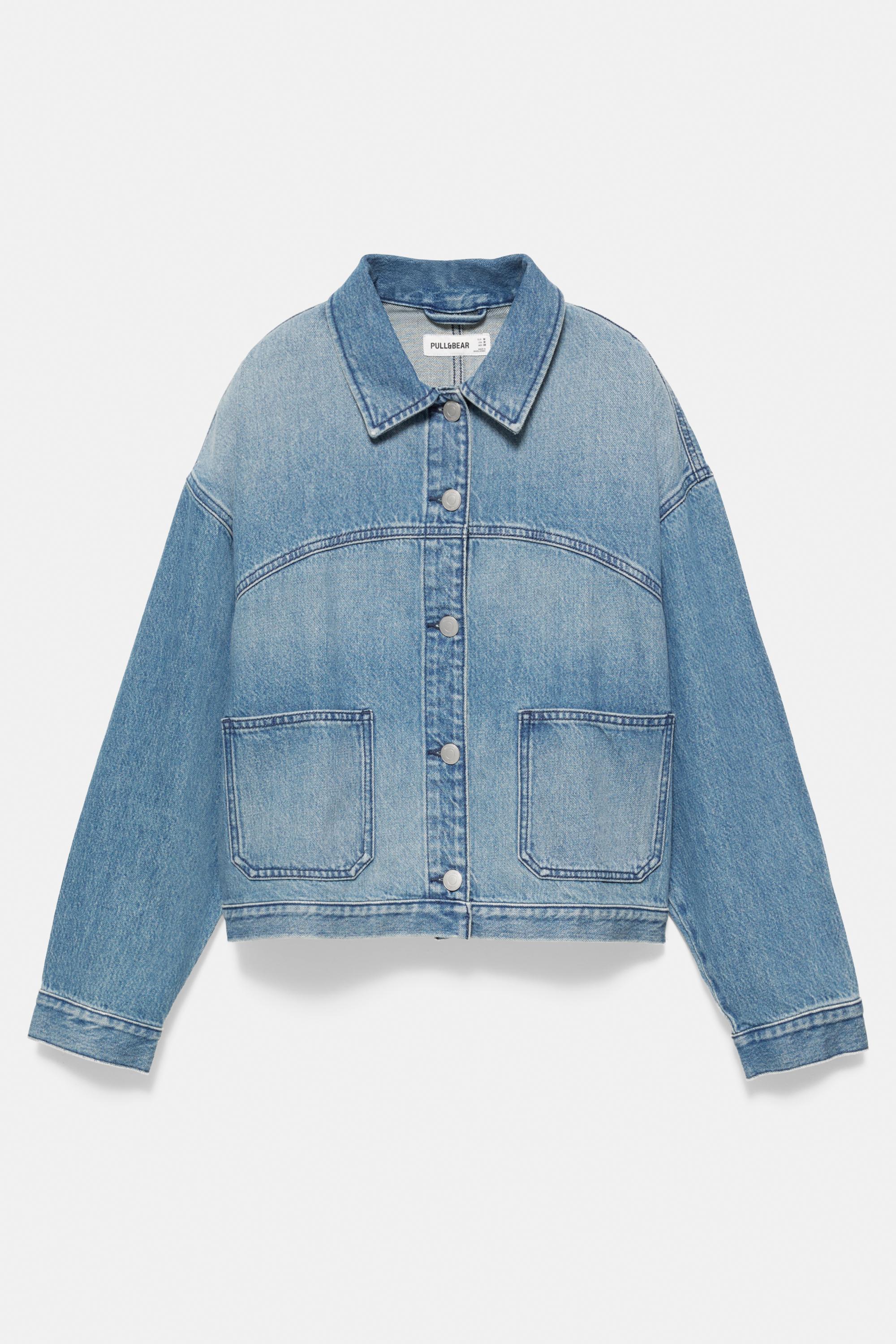Boxy denim overshirt — Pale blue