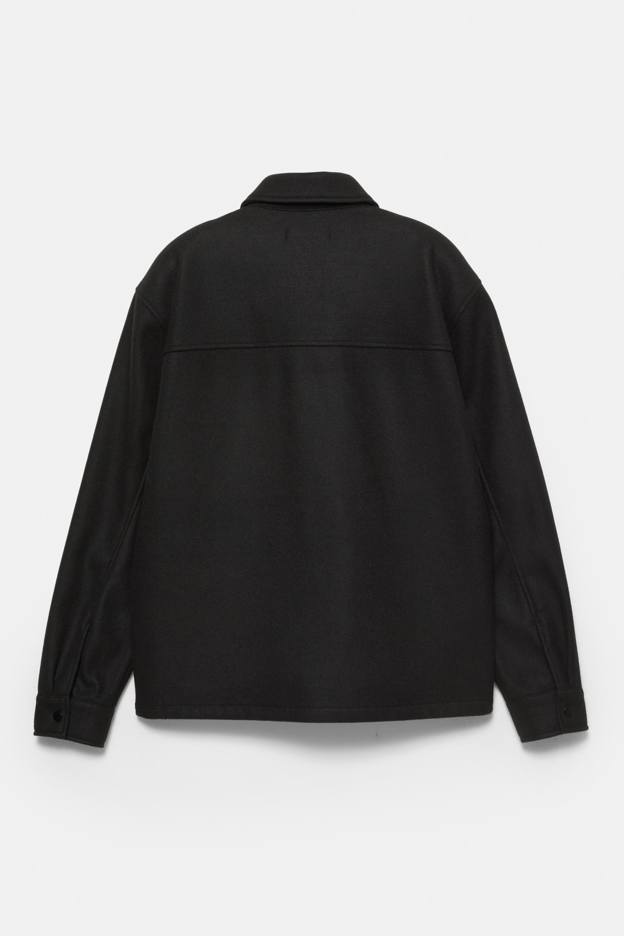 Cepli yünlü ince ceket - Görsel 5