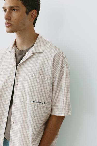 Short sleeve check shirt — Grey marl 4