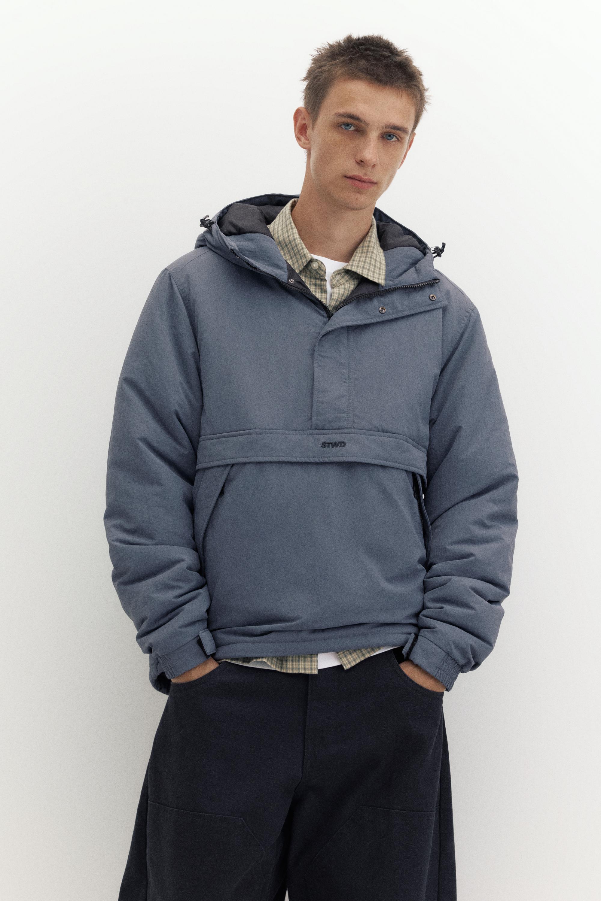 Hooded anorak jacket — Petroleum